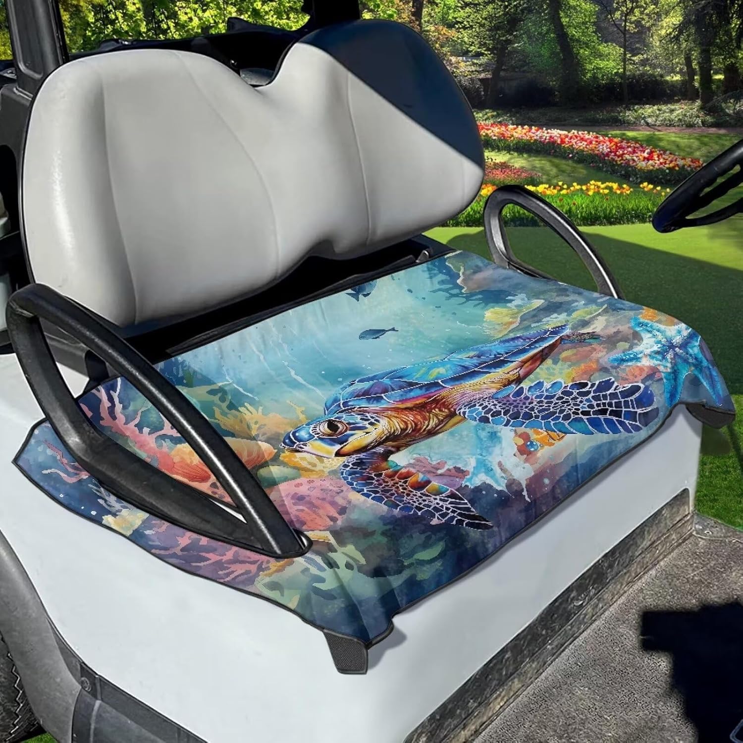 DISNIMO Golf Cart Seat Towel Blanket Covers for 2-Person Seats Club Car Easy Install and Clean