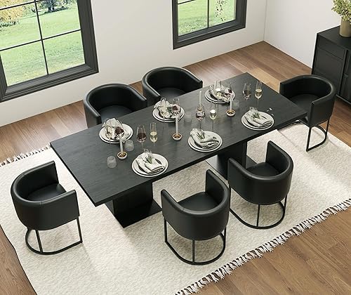 Miniatura 10 de Juego de 2 sillas de comedor tapizadas modernas de mediados de siglo con brazos, sillas de cocina y comedor de terciopelo, sillas decorativas de