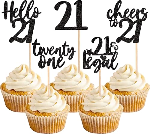 Vista 127 de 30 piezas de decoración negra para cupcakes de cumpleaños número 15 con purpurina de quince Hello 15 para cupcakes Mis membrillo a 15 años