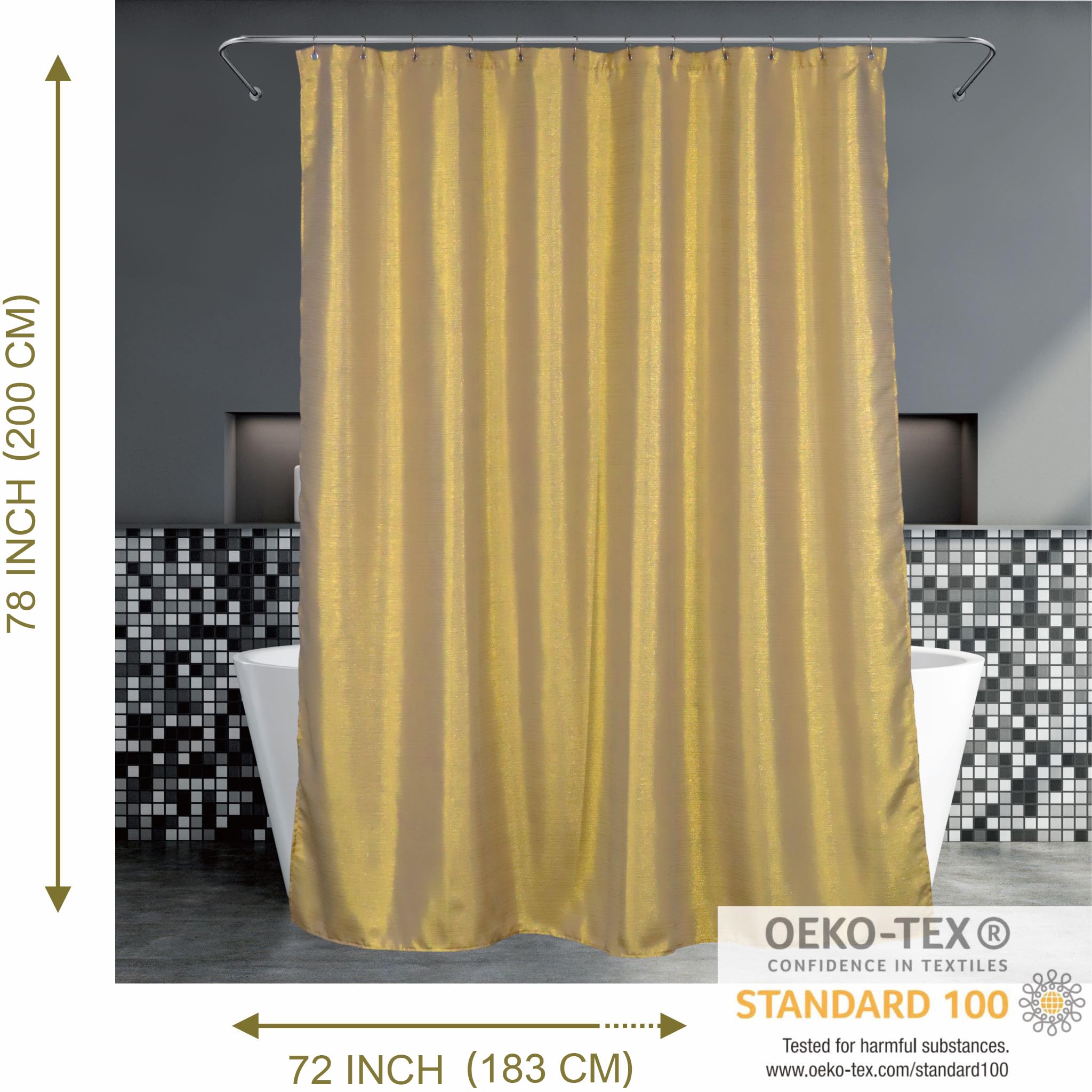Lavendel Duschvorhang Mit Marmor-Design – 183x183 Cm, Wasserdicht & Maschinenwaschbar