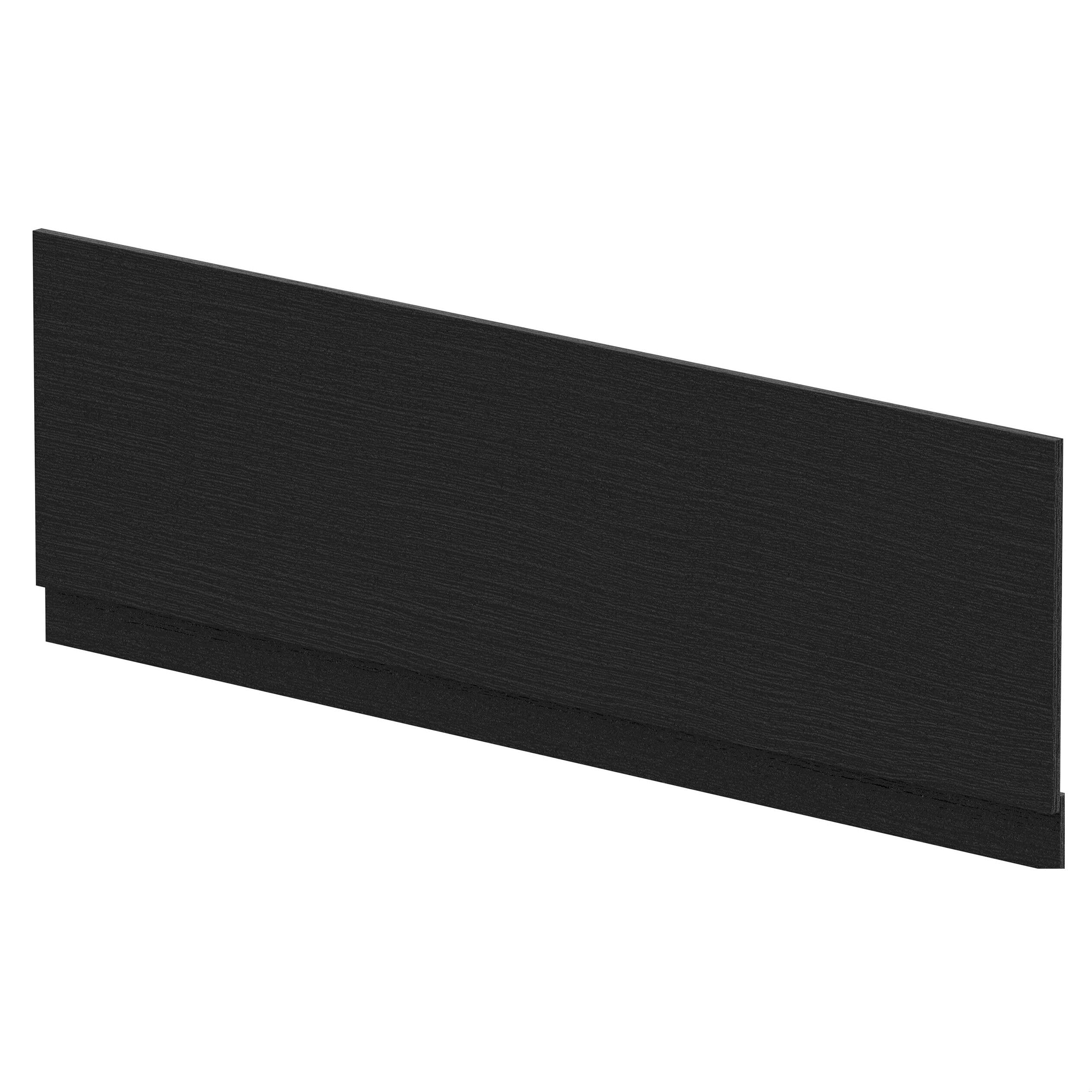 B&Q -  1700mm Bath Mfc Front Panel & PlinthWoodgrain Charcoal Black