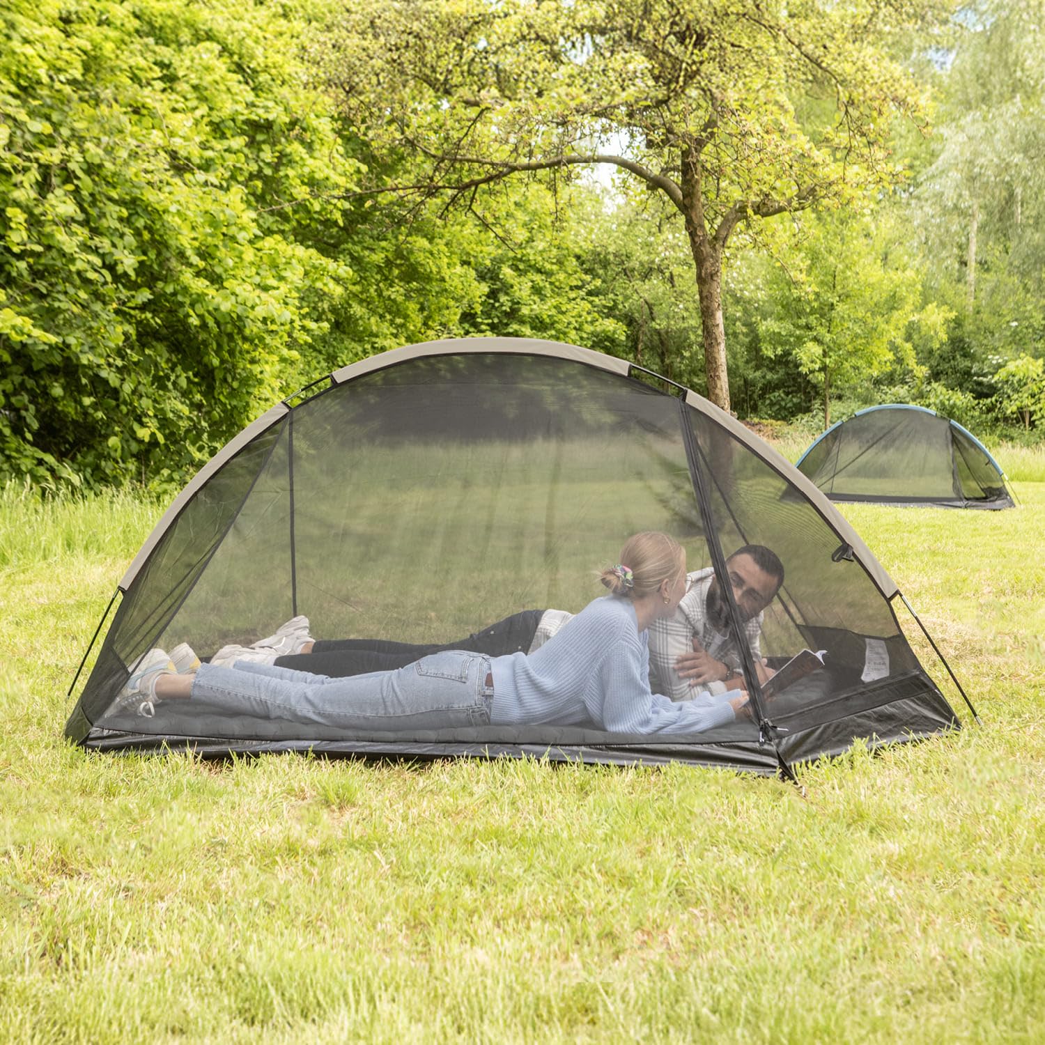 Skandika Hemus 2 Sleeper | Tienda túnel 1-2 Personas, Tienda Trekking, Sleeper Cabina Dormir, Ultraligera, Impermeable, 3000 mm Columna de Agua