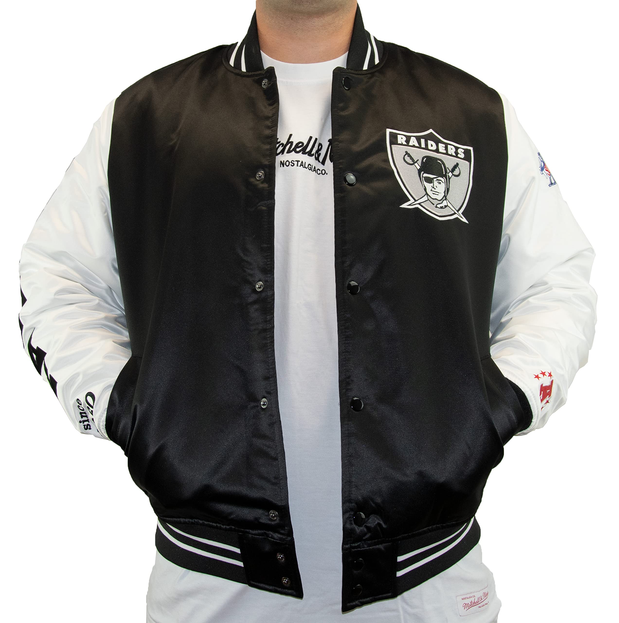 Mitchell & Ness NFL Team Origins Varsity - Chaqueta de satén