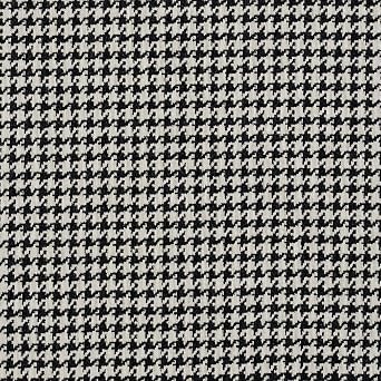 Black and Off-White Classic Houndstooth Jacquard Upholstery Fabric by The Yard - SKU Mirage Onyx