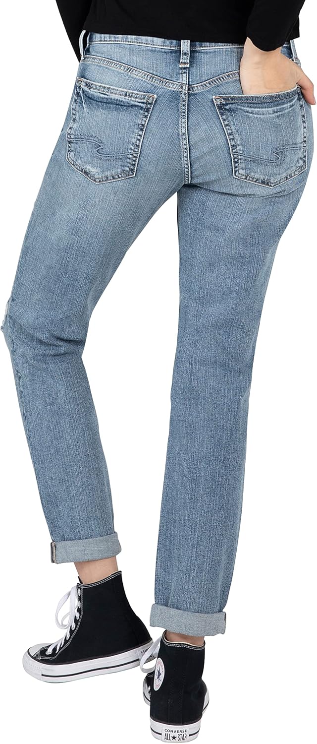 Silver Jeans-Womens Sam Relaxed Boyfriend Fit Jean