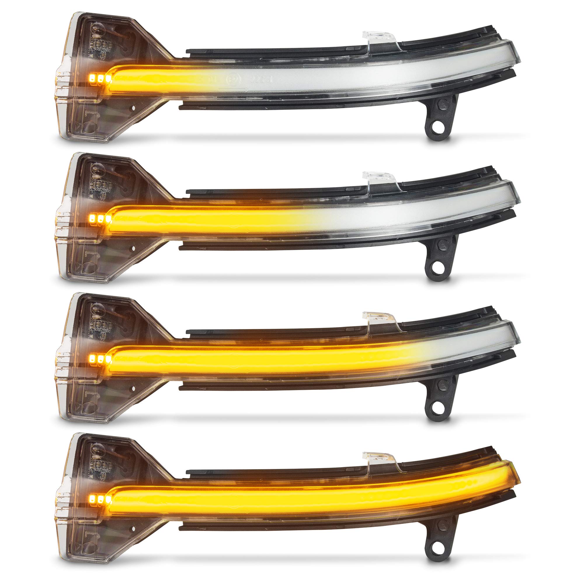 2 sztuk DRL + lusterko wsteczne kierunkowskaz dla 5 6 7 serii F10 F11 F07 F06 F12 F13 11-17 F01 08-15(Dynamic,Clear lens)