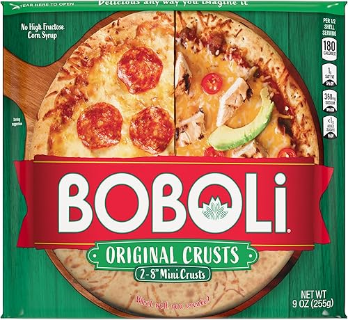 (Twin Pack) Boboli 8" Original Mini Pizza Crusts, 2 individual packs, (4.5 oz ea