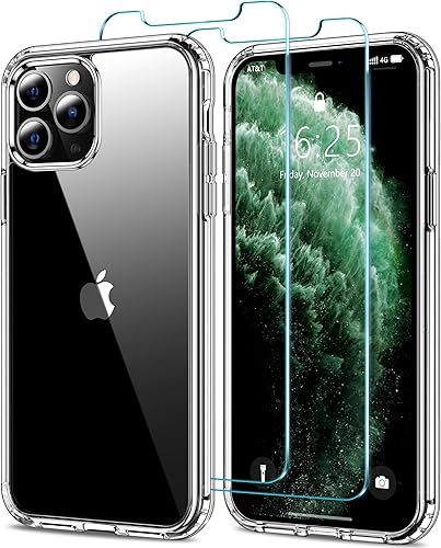 Miniatura 43 de HOOMIL Funda para iPhone 12/iPhone 12 Pro con 2 protectores de pantalla de vidrio templado, sin amarillamiento, protección contra caídas, arañazos,