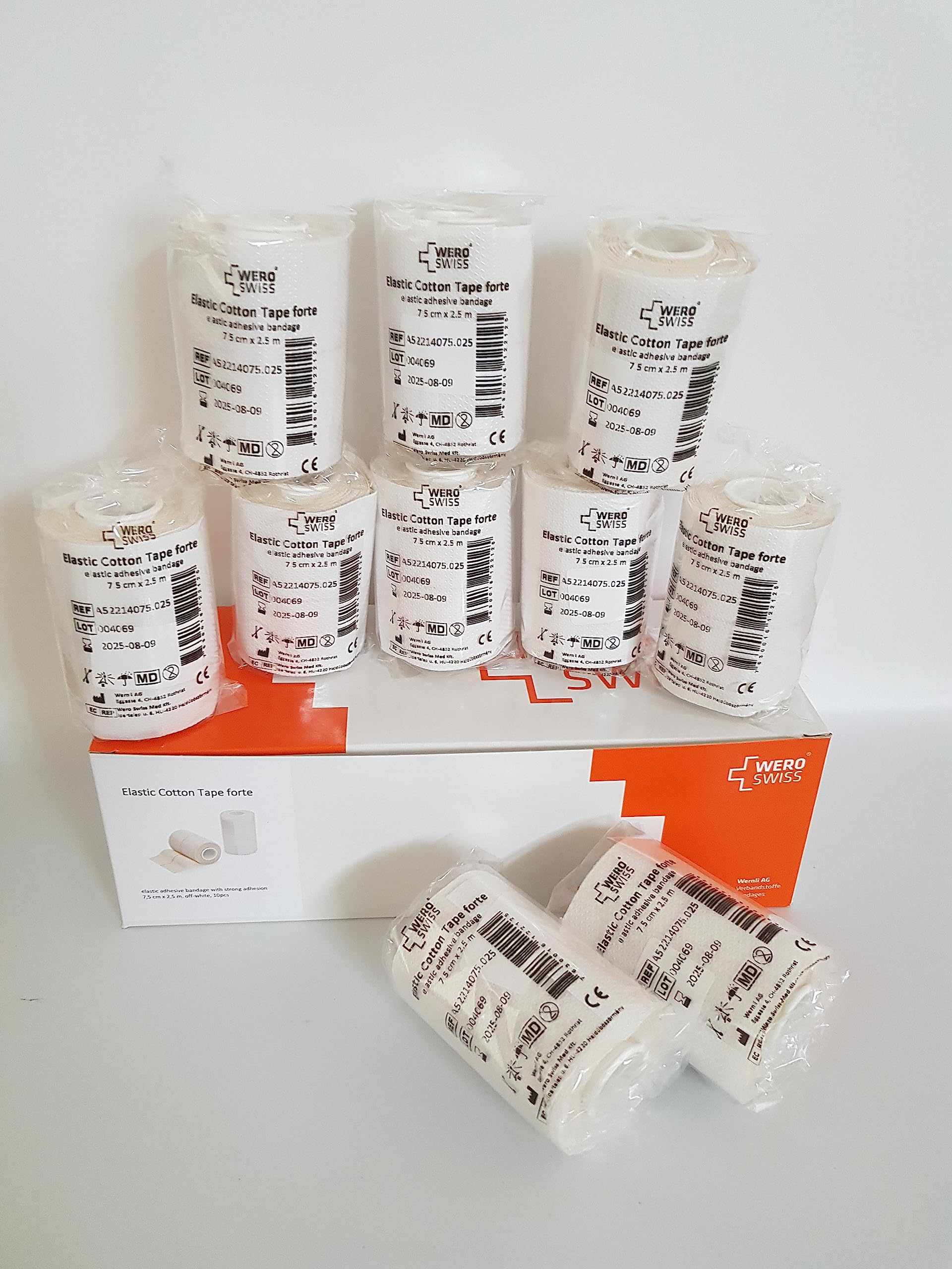 JPLAST BENDA ADESIVA ELASTICA (7,5 cm x 4,5 m, 10) TIPO TENSO