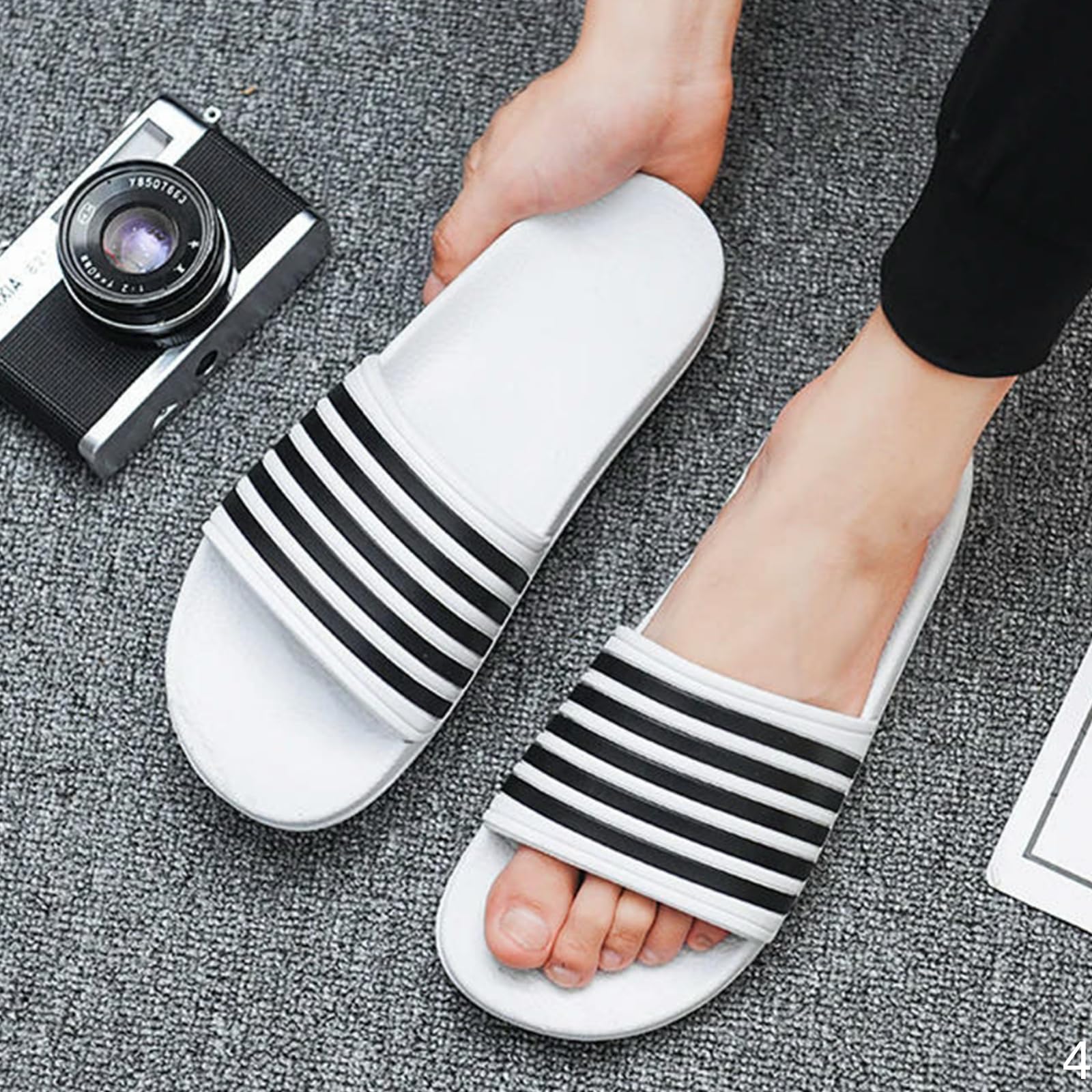 Claquette Hommes Pantoufles Pour Femmes Slides Couples D'été Chaussure De Plage Chunky Slide Soft Flip Casual