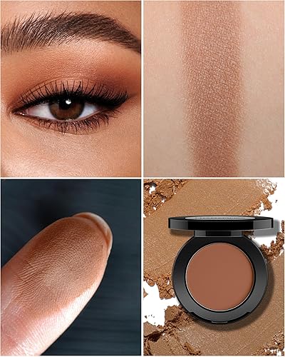 Miniatura 3 de Sombra de ojos marrón cálida, hecha a mano, paleta de maquillaje mate Sahdow para Halloween, alta pigmentación y larga duración, ojos marrones de