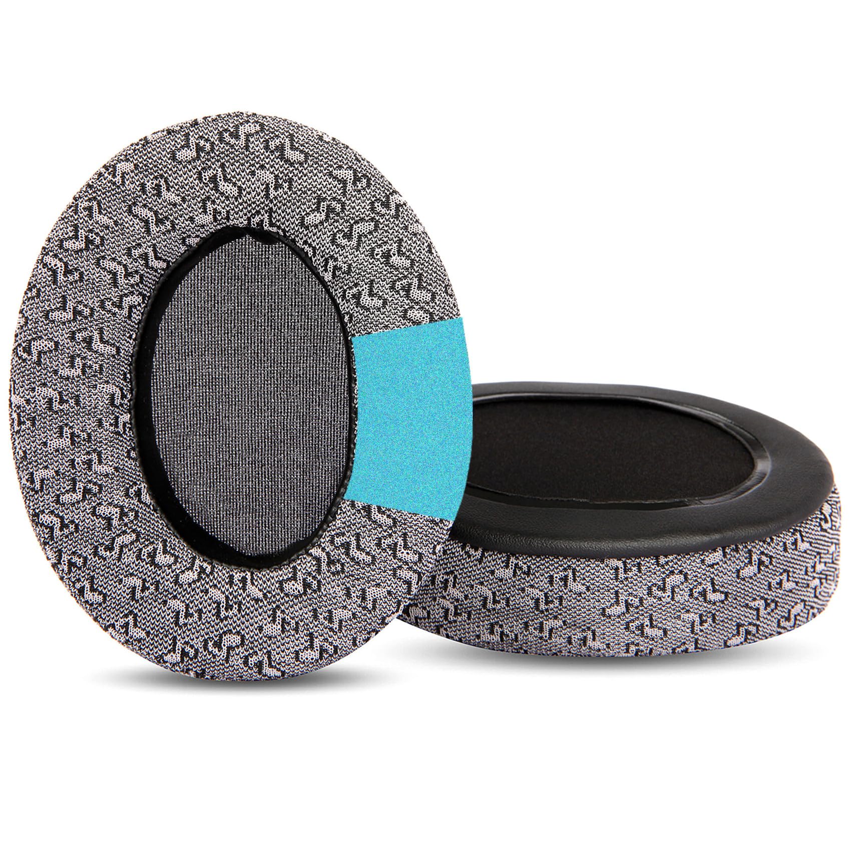 TaiZiChangQin BPHS-1 Upgrade Ear Pads Memory Foam Ear Cushions Replacement Compatible with Audio Technica BPHS1 BPHS-1 BPHS1-XF4 Headset (Fabric Earpads Gray)