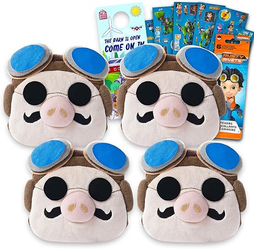 Trends International Studio Ghibli Porco Rosso - Monedero de peluche para fiestas - Paquete de 4 piezas con peluche de animales de peluche Porco
