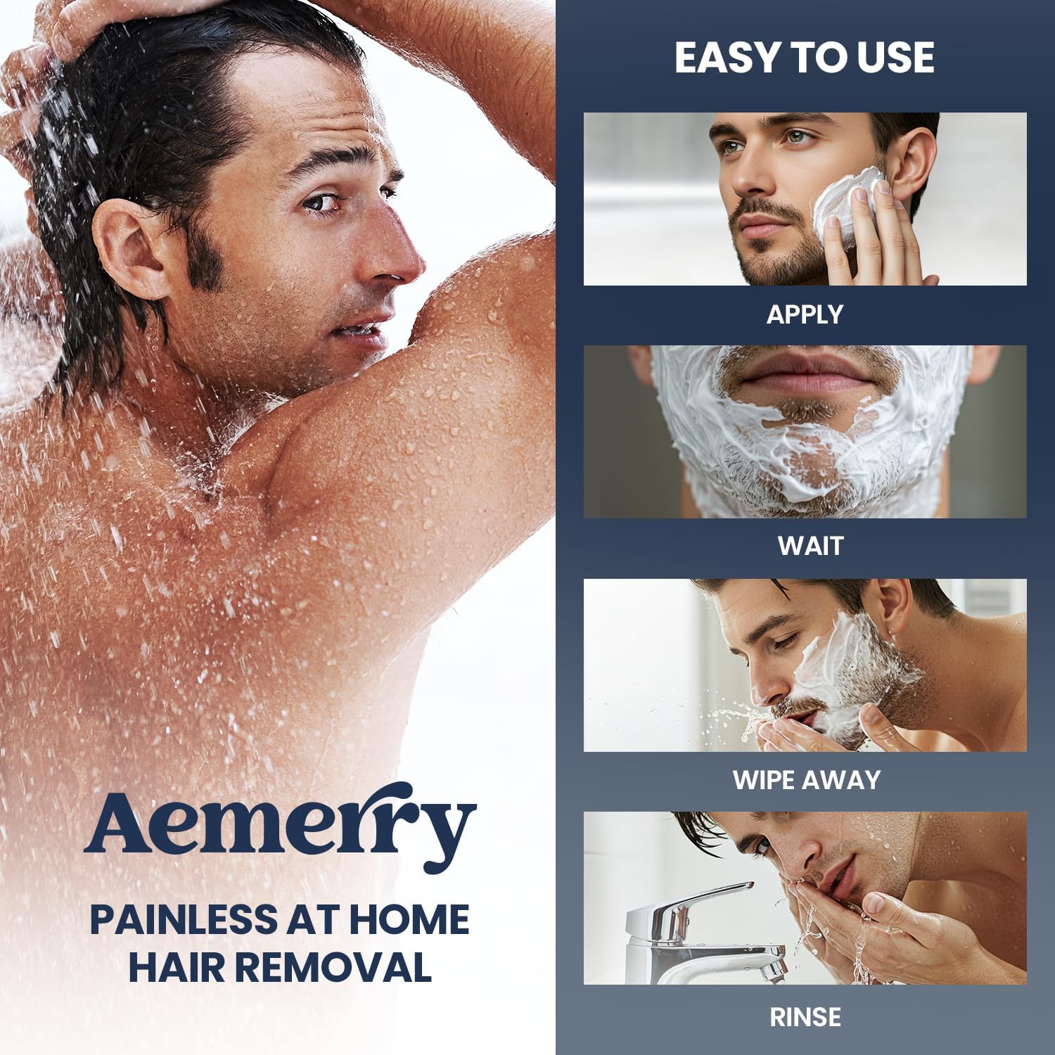 Intimate/Private Hair Removal Cream For Men, For Unwanted Male Hair in Private Area, Effective & Painless Depilatory Cream, Suitable For All Skin Types (1) - Image 5