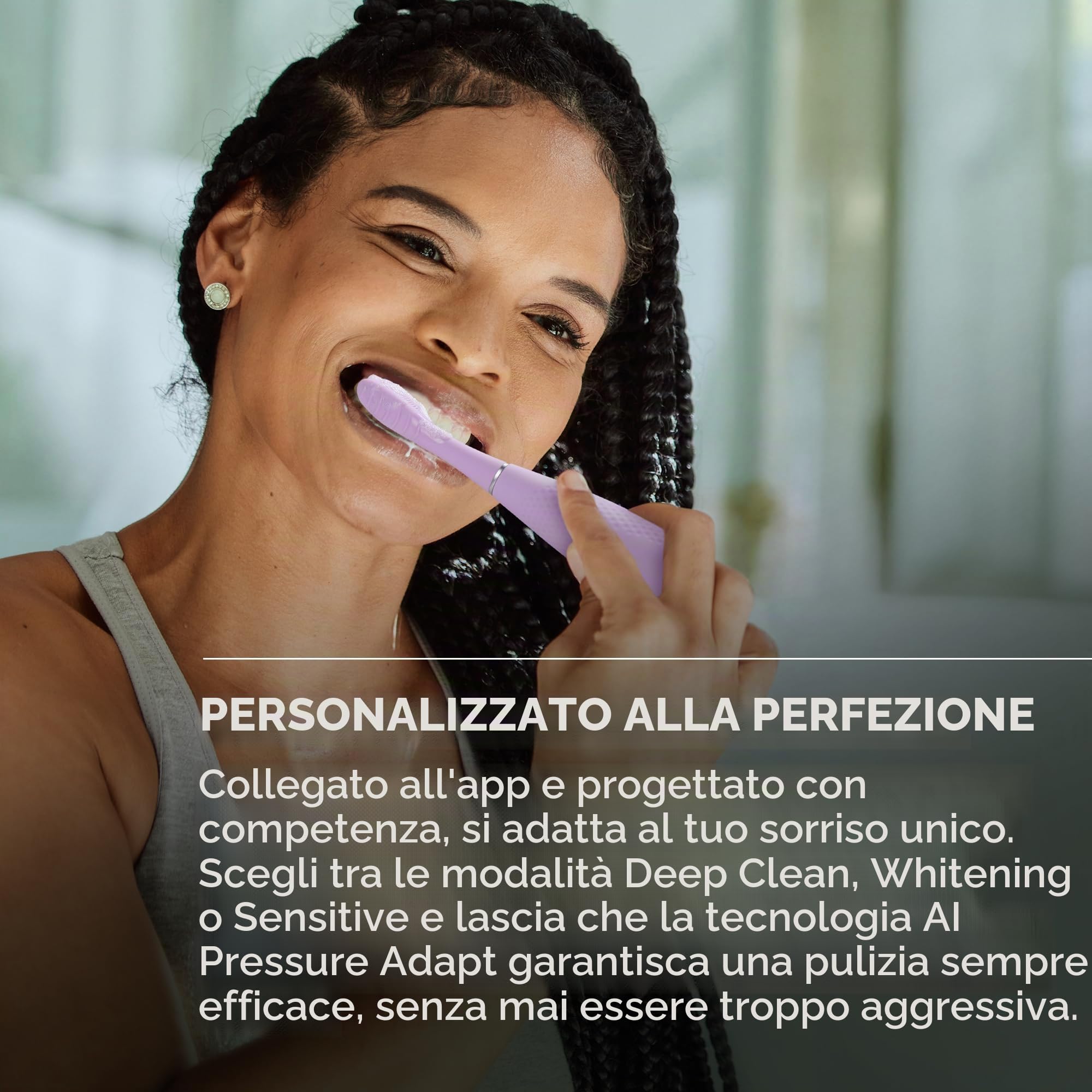 FOREO ISSA 4 Plus - Spazzolino Sonico Con Regolazione Pressione AI | Spazzolino Elettrico, Sonico, Pressione AI, Setole Morbide, Sbiancante, Cura Gengive, Ricaricabile, Da Viaggio, Lavanda