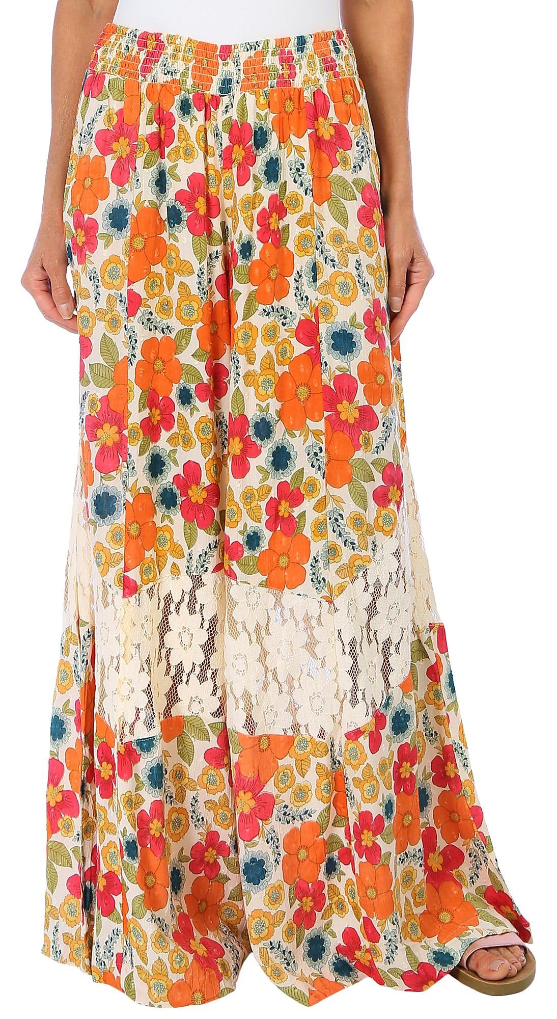 Angie Womens Angie Womens Wide Leg Pant with Self Tie at Waist