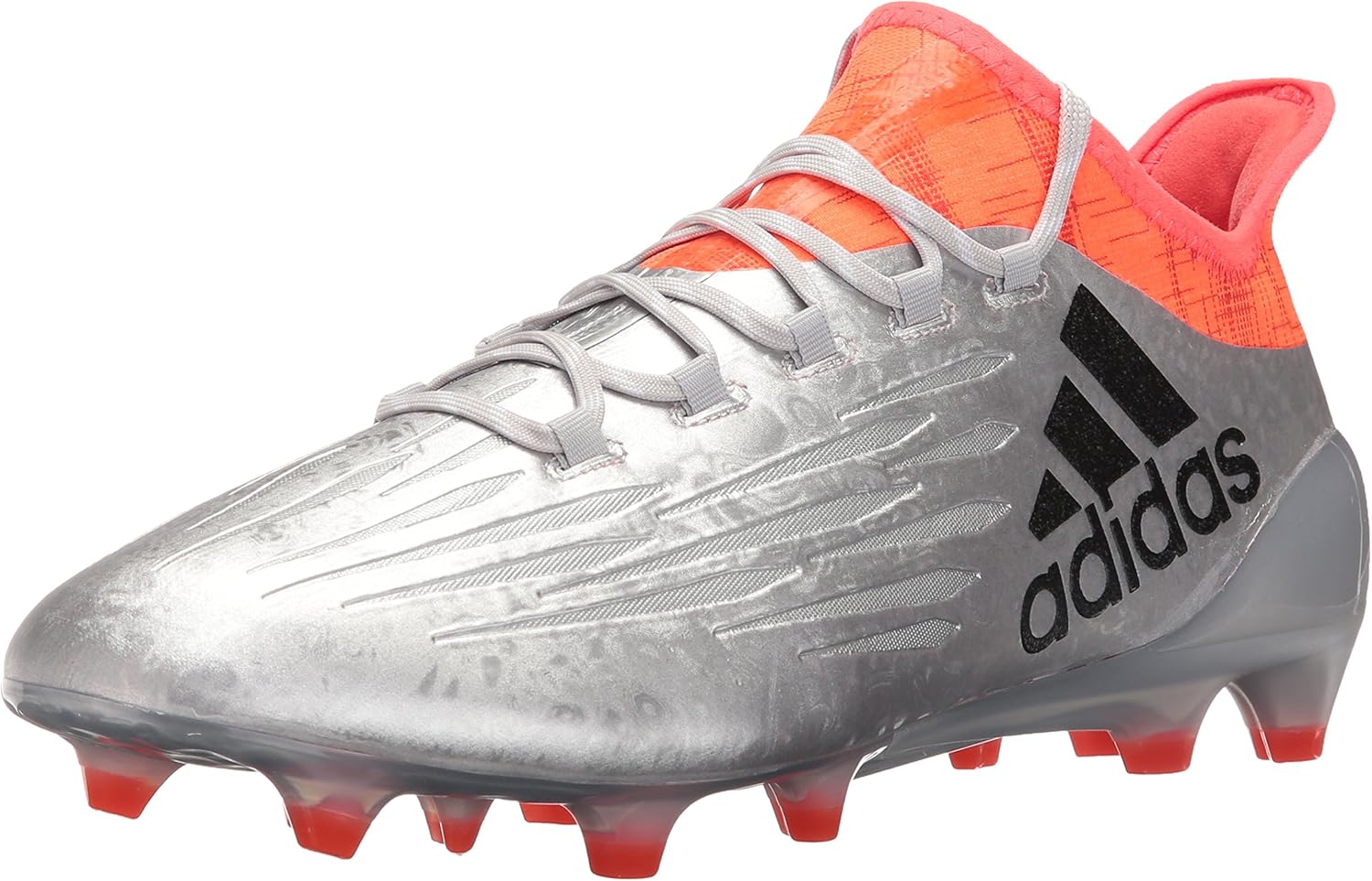 adidas Men's X 16.1 FG Soccer Cleats, 9.0 D(M) US, Silver Metallic/Core Black/Solar Red