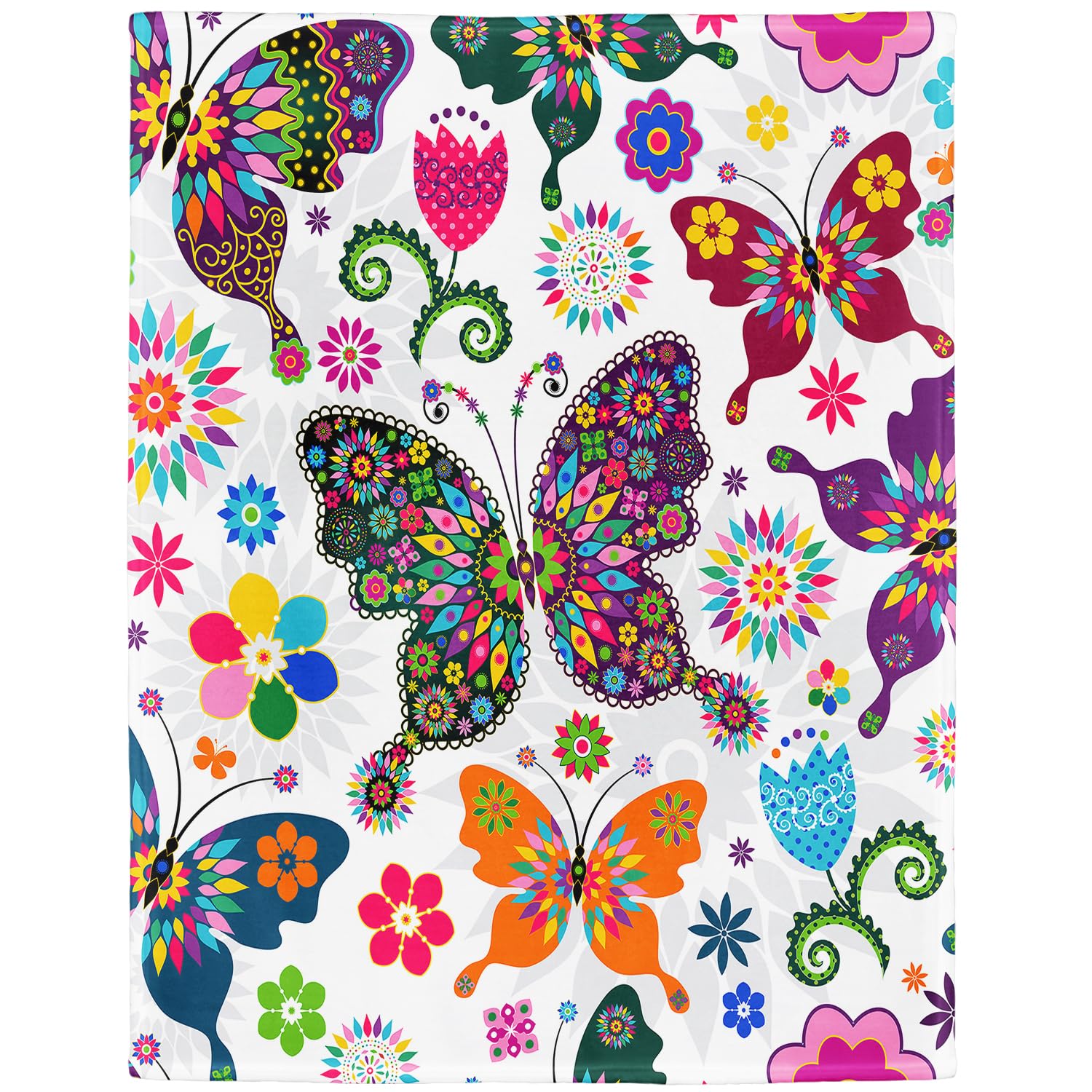 Yisumei Color 1 150X200 Cm Blanket Comfort Warmth Soft Cozy Easy Care Machine Wash Colourful Butterfly