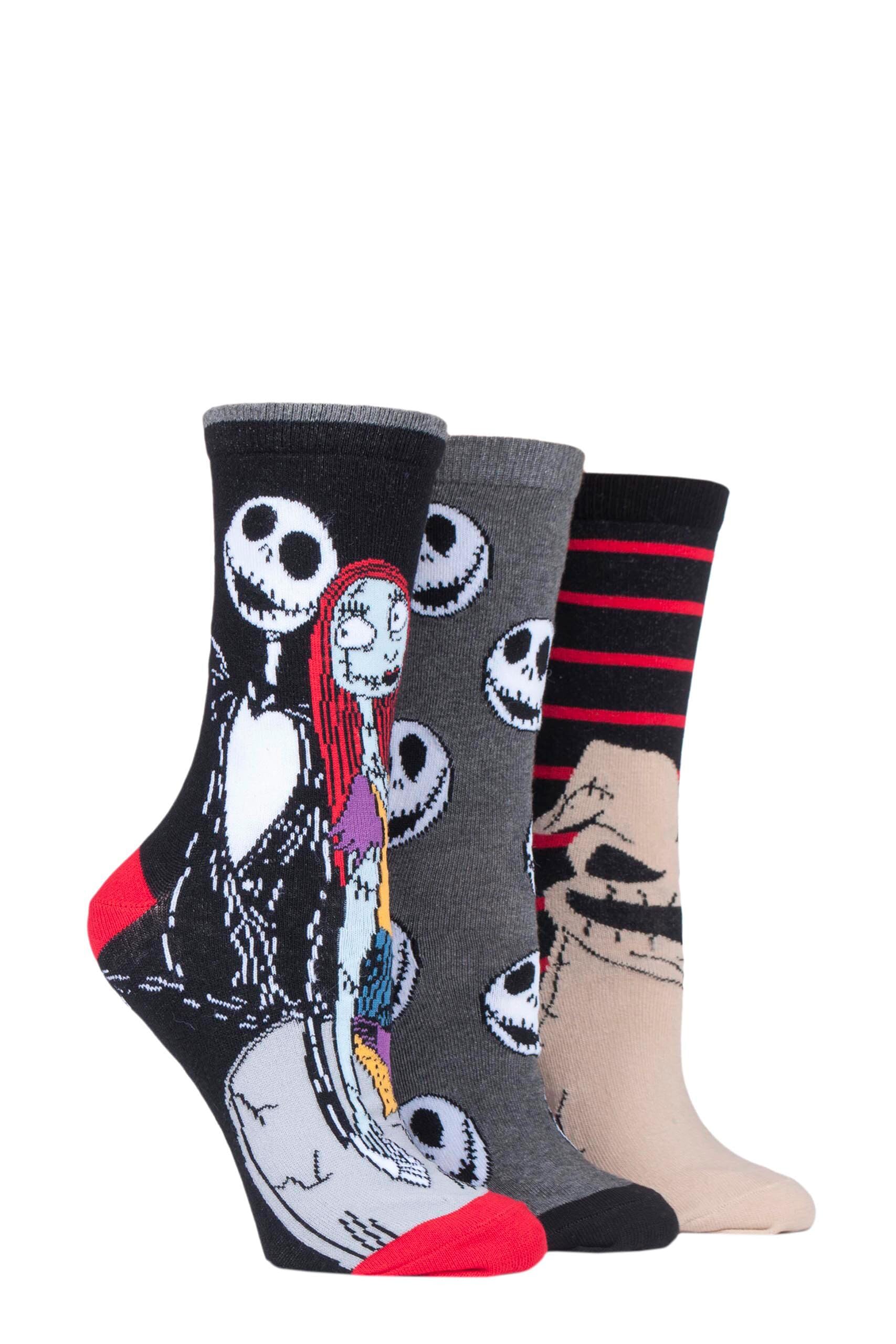 SockShop Women's Disney The Nightmare Before Christmas Cotton Socks Assorted 4-8 Ladies