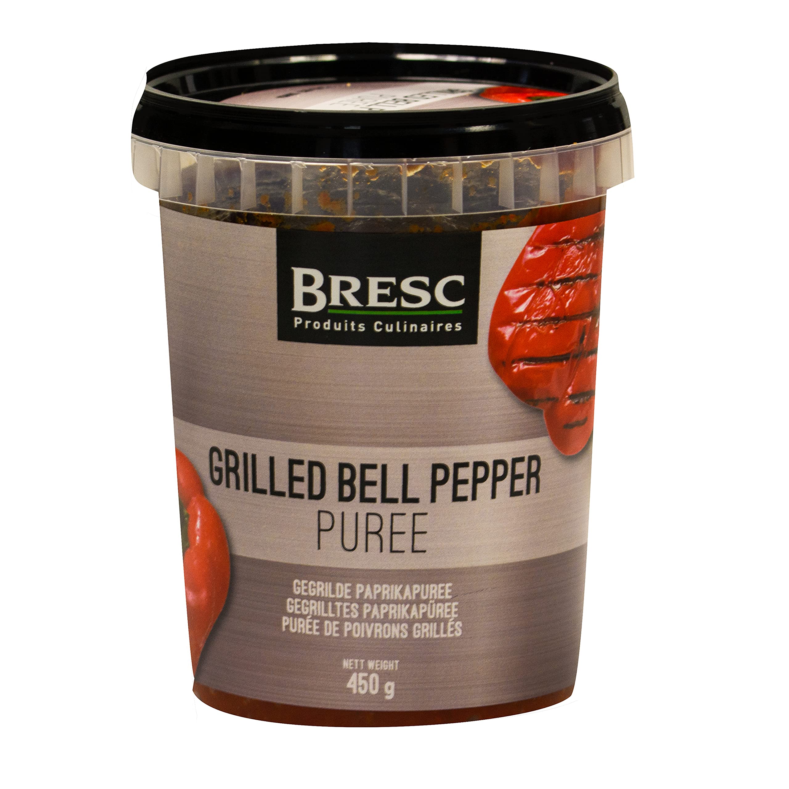Bresc gegrilltes Paprikapüree Spice-Mix - 10x 450g - veganes Püree aus gegrillten Paprika, Klassiker der Balkan-Küche, scharf-süßer leicht rauchiger Geschmack, Basis Gewürz-Paste für Suppen und Soßen