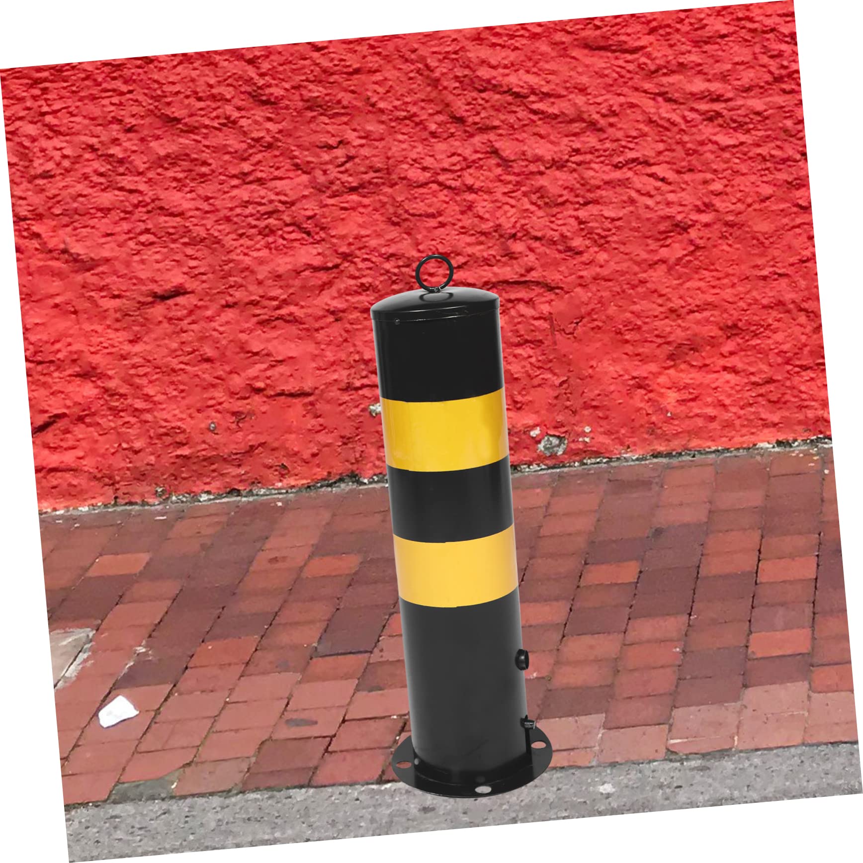 Poteau Protection Noir en Acier, Borne de Sécurité D'allée, Poste