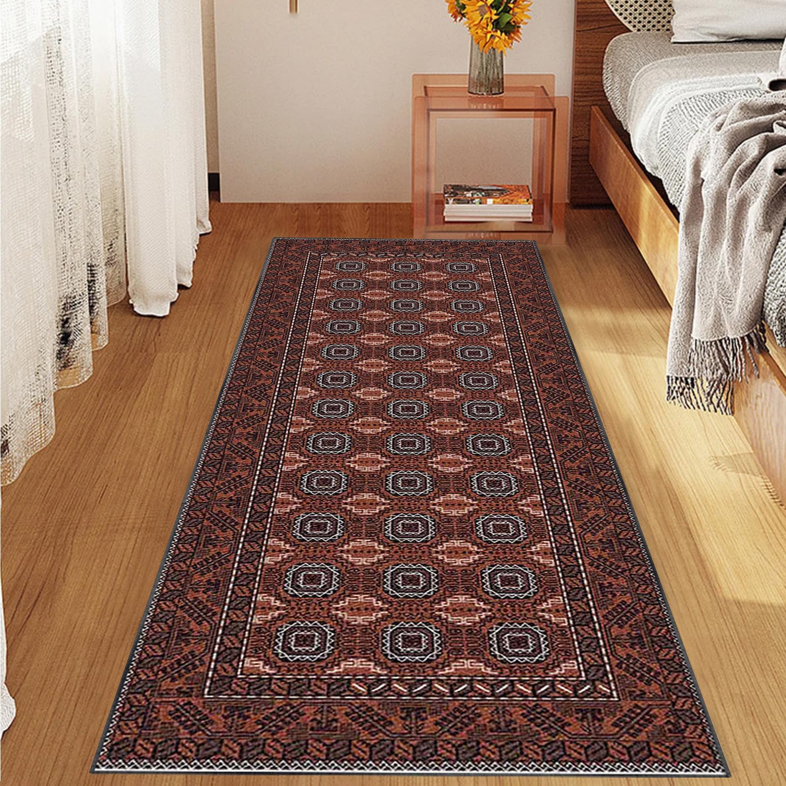Długi dywan do przedpokoju, zmywalny antypoślizgowy dywanik kuchenny, 120 x 400 cm chodniki chodniki dywan do korytarza, mata wejściowa wycieraczki do salonu, sypialni, kuchni, łazienki
