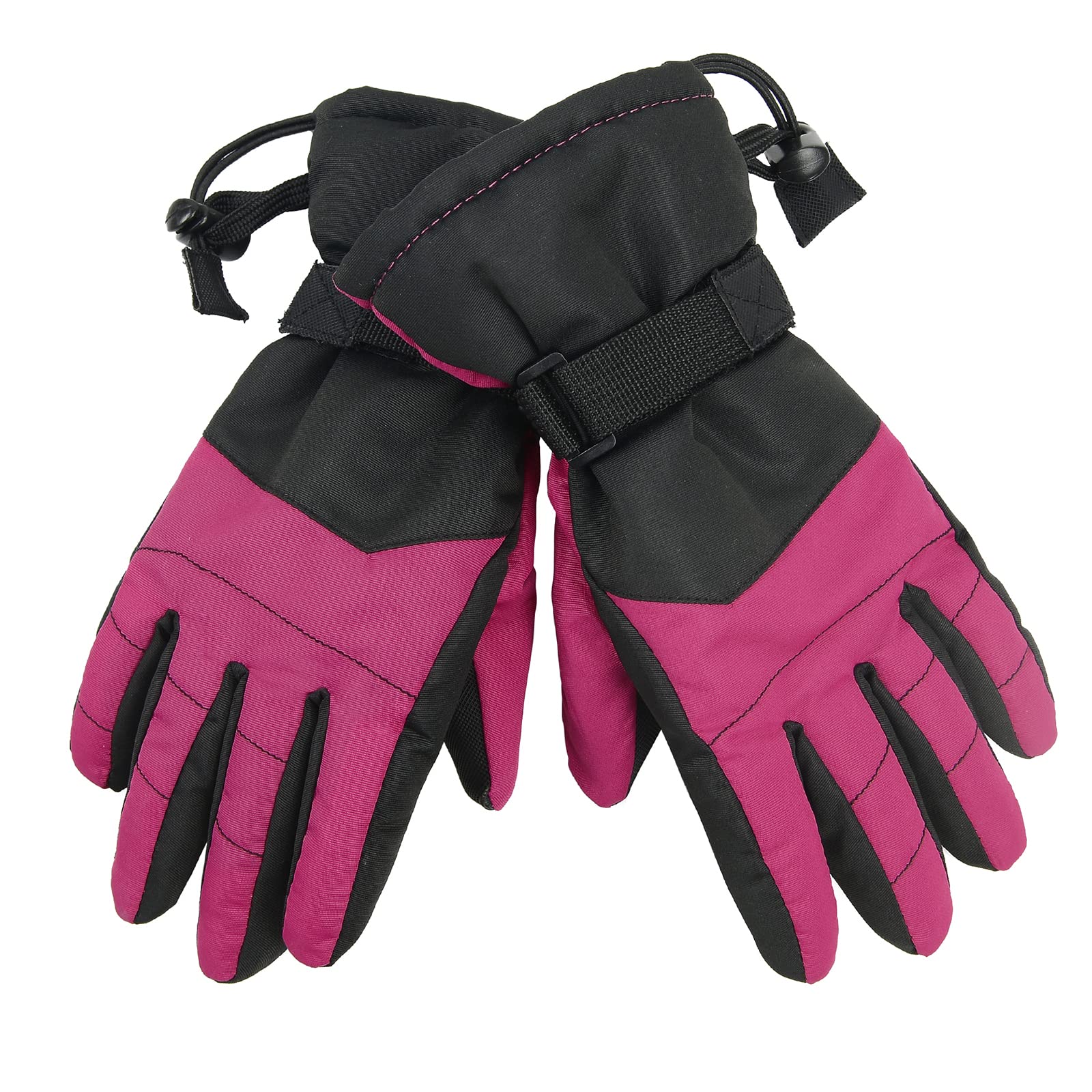 Guanti invernali per bambini impermeabili per ragazzi e ragazze, guanti da sci da neve, guanti caldi da neve, colore rosa M