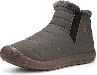 Womens Mens Snow Boots Winter Shoes Slip On Ankle Booties Anti-Slip Wate...