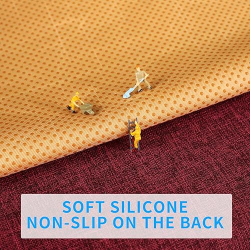 Miniatura 3 de Juego de 2 fundas antideslizantes lavables para reposabrazos de sofá de ajuste universal con borde ondulado, fundas protectoras para reposabrazos de