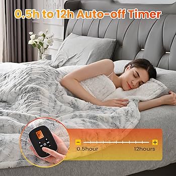Amazon.com: WOOMER Heated Blanket Full Size Electric Blanket