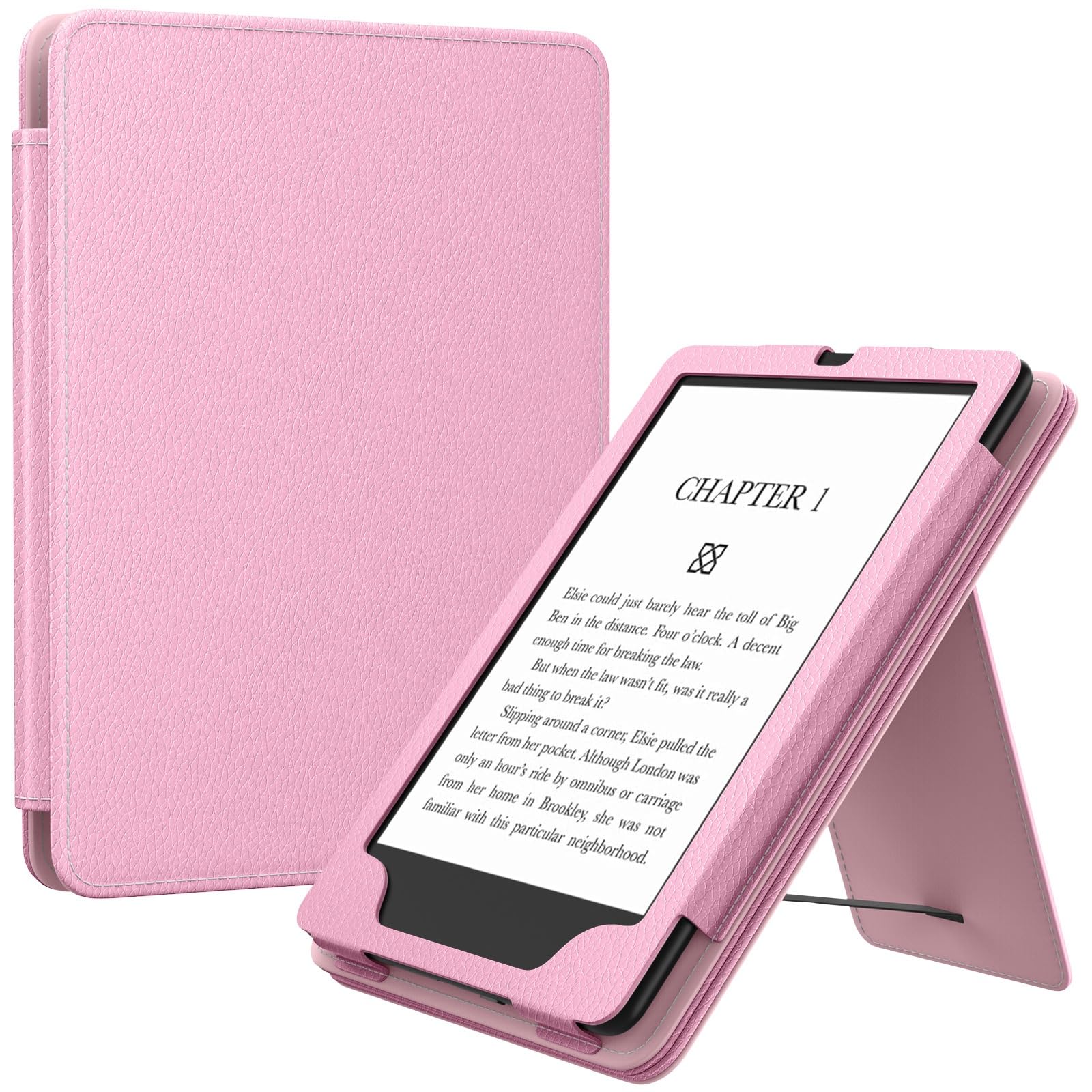 Case for 7"/6.8" Kindle Paperwhite(12th/11th Generation-2024/2021) and Kindle Colorsoft Signature Edition, Slim PU Shell Cover Case with Auto-Wake/Sleep for Kindle Paperwhite 2024, Nosegay Pink