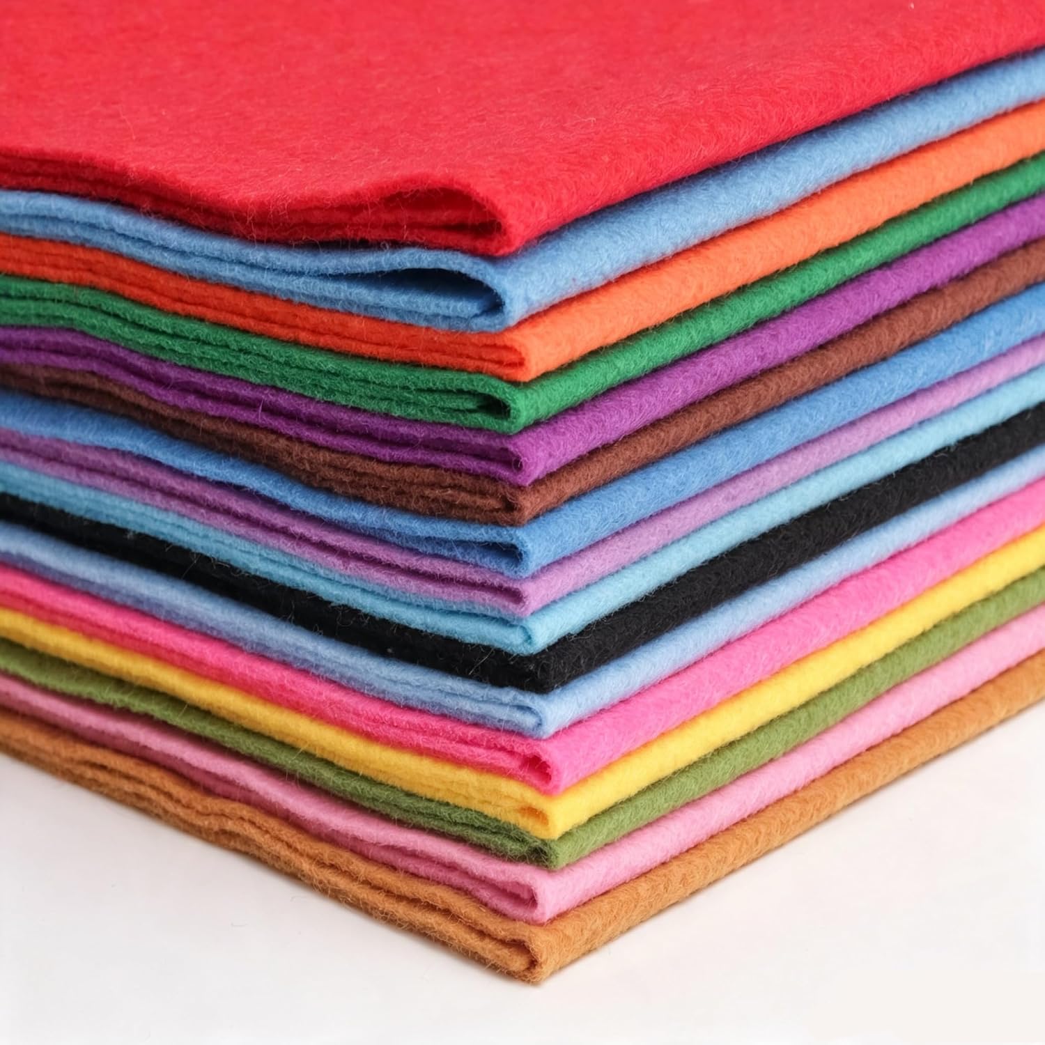 16 Pcs 8x18in Soft Felt Fabric Sheets, 16 Assorted Brown Colors Felt Pack for DIY Craft Sewing Squares Nonwoven Patchwork