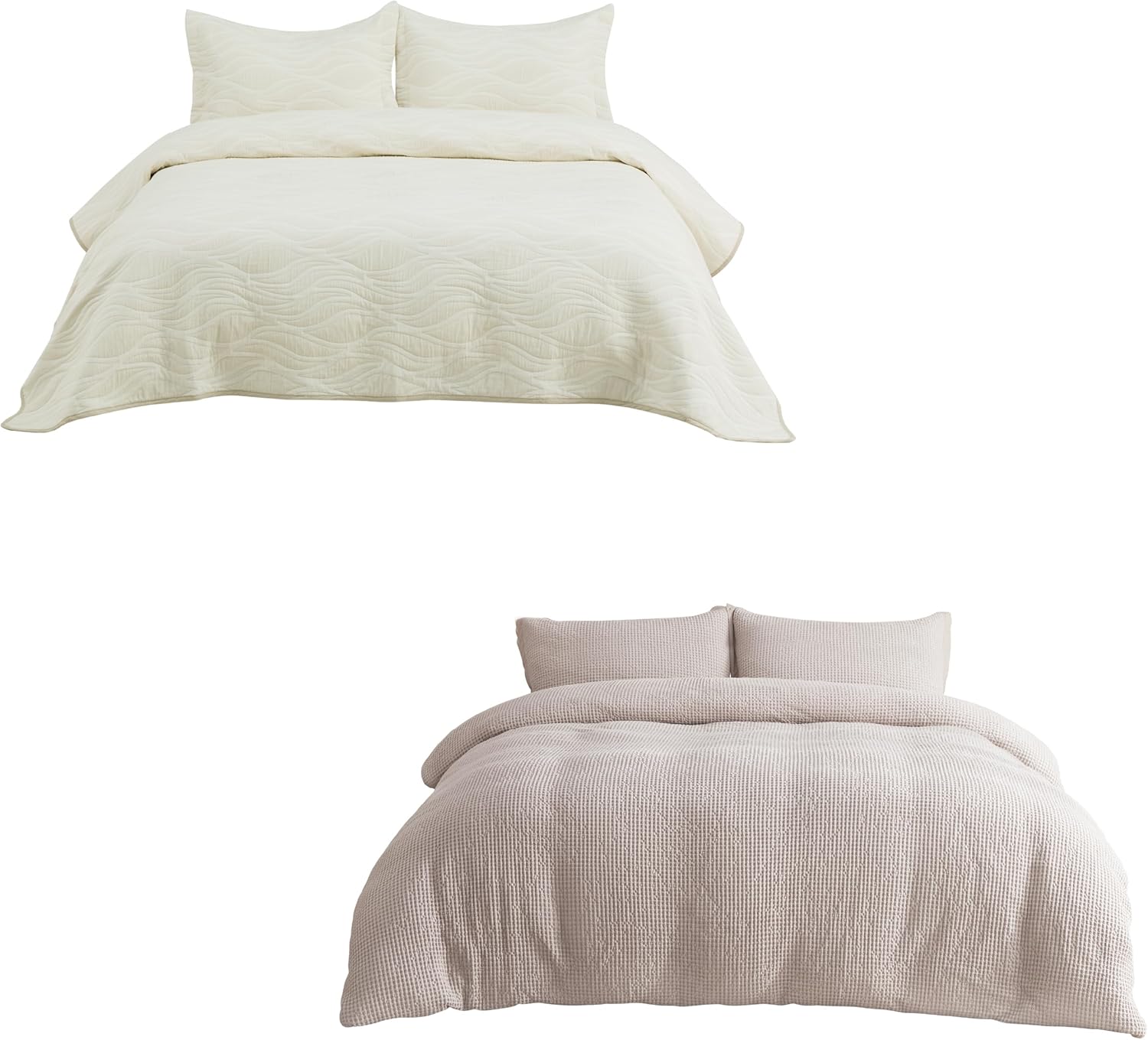 Bedsure 100 King Cotton Duvet Cover & 100 Cotton Quilt