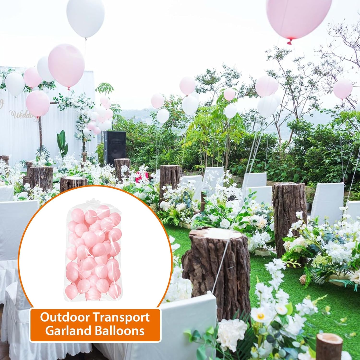 Large Balloon Storage Bags, 98 x 59 Inch Balloon Bags for Transport, Pack of 3, Clear Giant Plastic Bags for Balloon Carrying for Baby Shower Wedding Birthday Valentine's Celebration Decor - Image 5