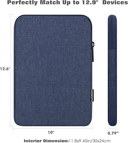 Vista 55 de MoKo Funda para tablet de 12.9 pulgadas para iPad Pro M4 y Air M2 2024, iPad Pro 12.9 M2 y M1, Galaxy Tab S8+/S9+ 12.4, bolsa de poliéster claro