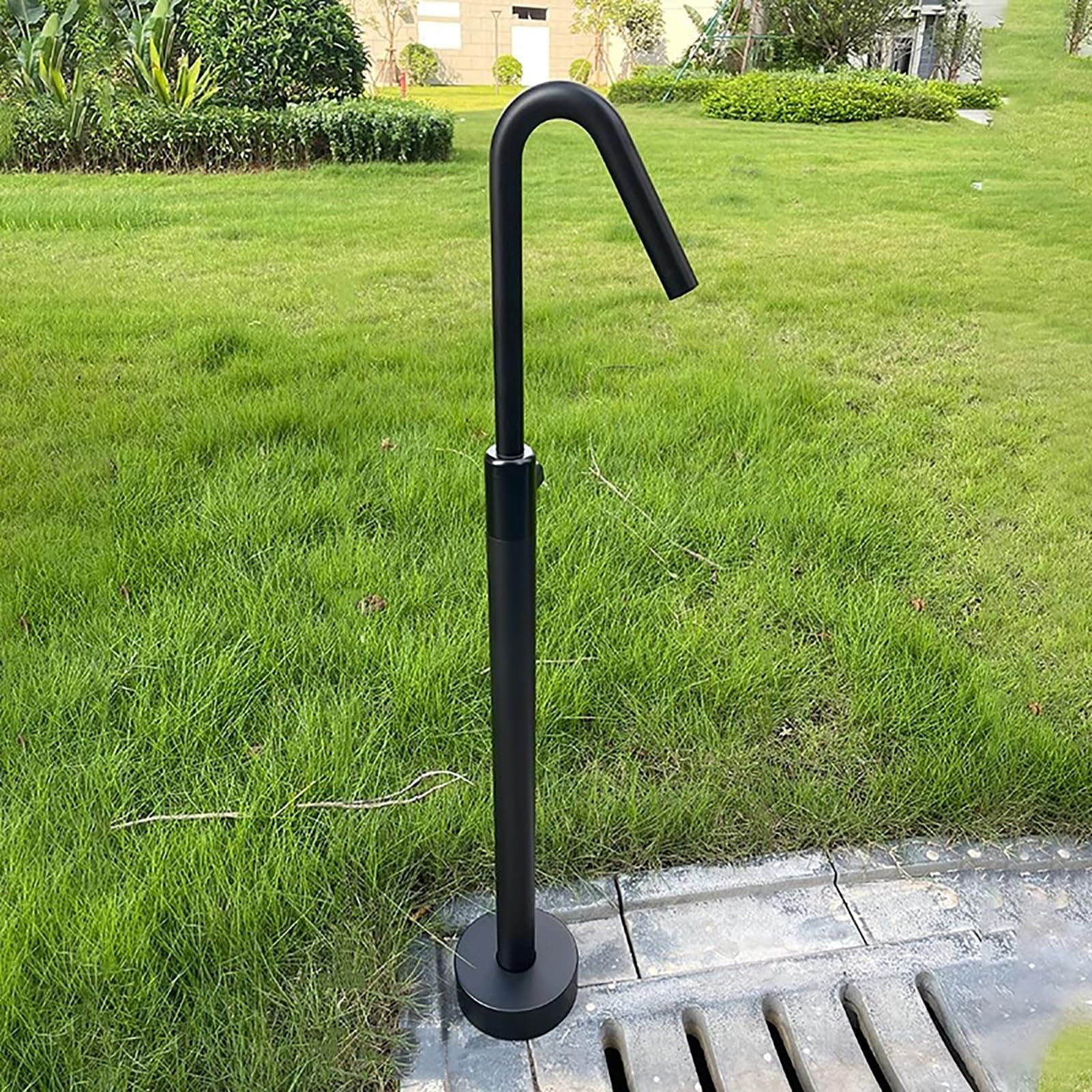 ZYCHSJXA Freestanding Stainless Steel Hose Stand with Faucet Vertical Outdoor Water Column Spigot for Garden Use Durable and Stylish Bib (Color: C Column)