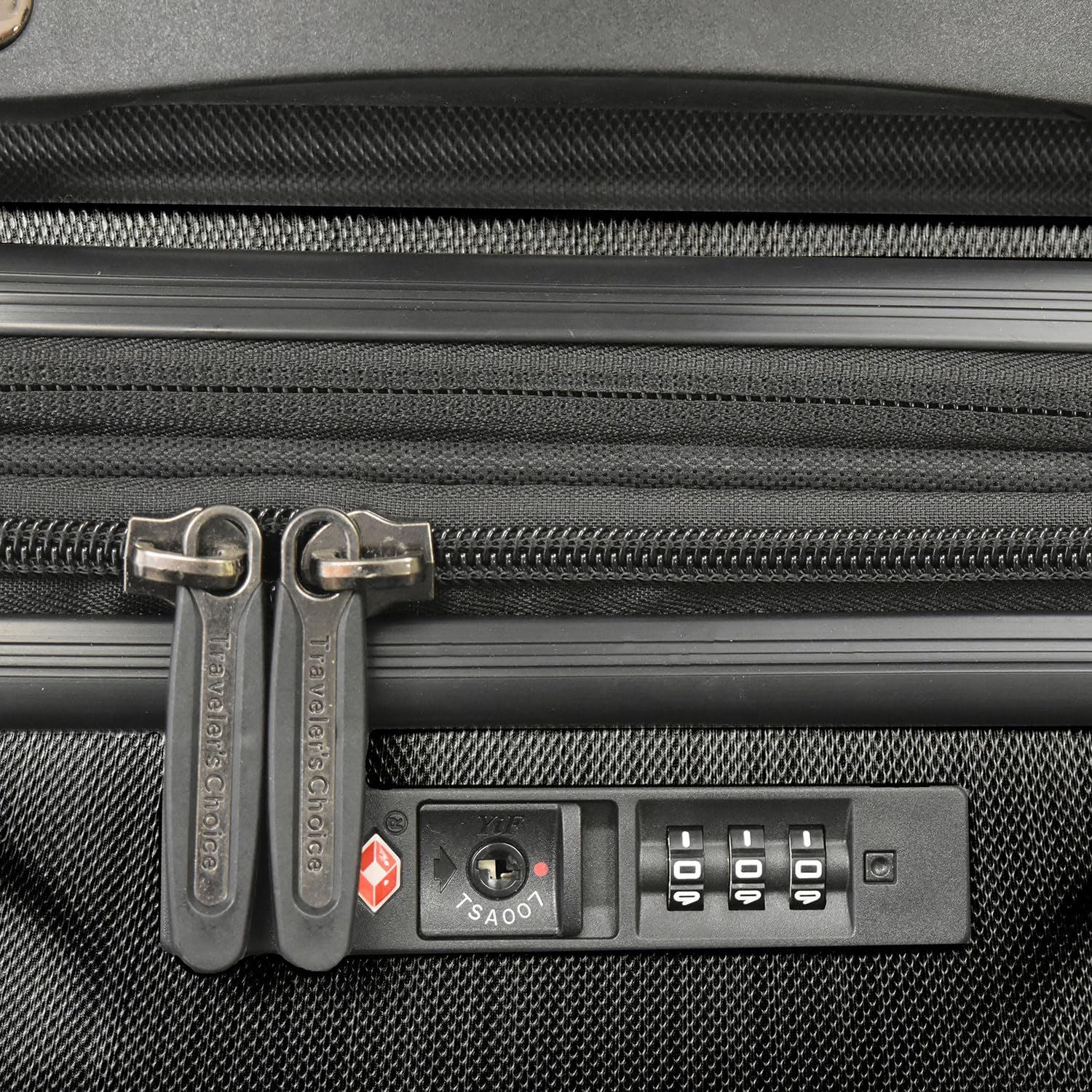 Traveler's Choice Silverwood Polycarbonate Hardside Expandable Spinner Luggage, Brushed Metal, Checked-Large 30-Inch