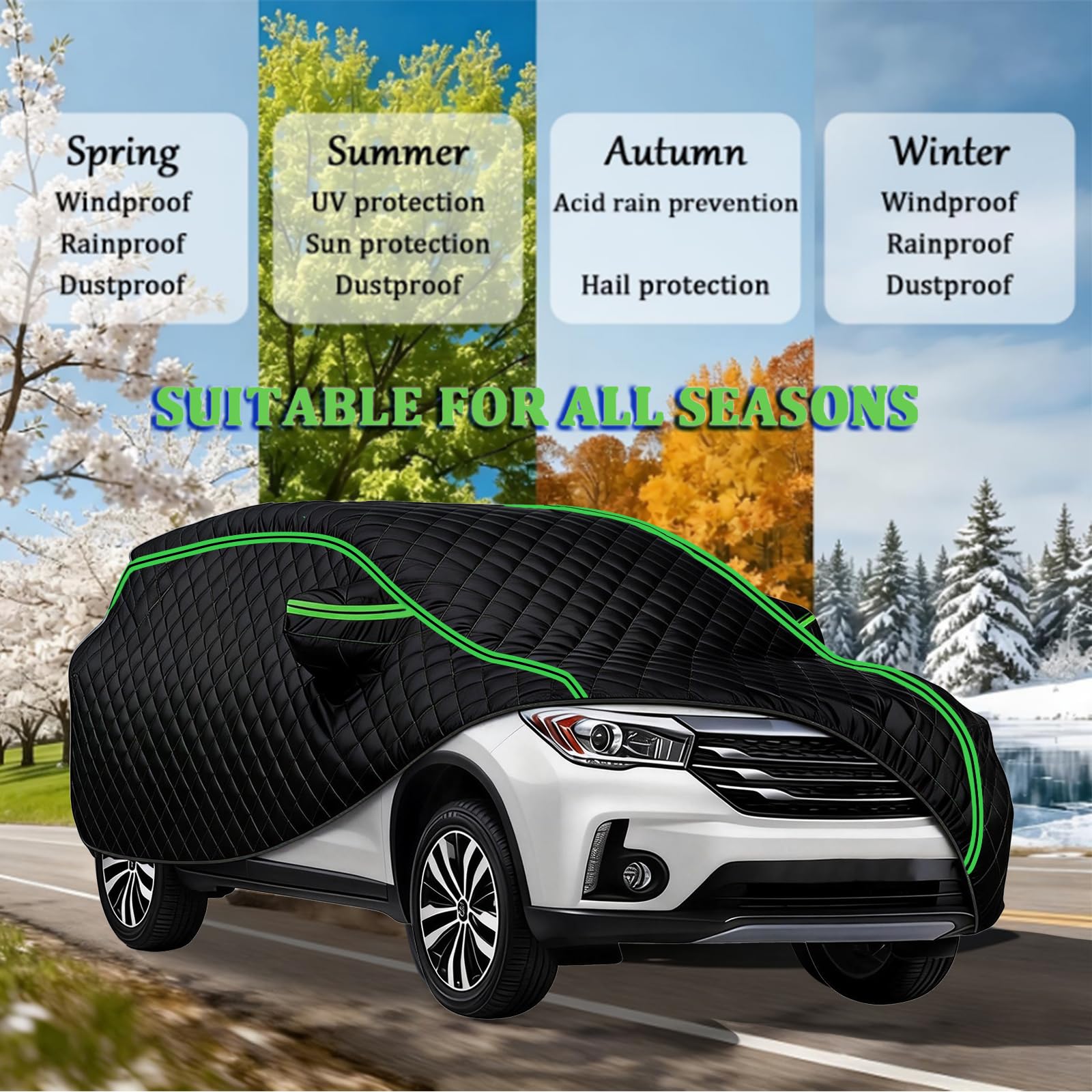 Telo Antigrandine per Auto per Hyundai Kona N-Line (2021-2026), Copri Auto Anti Grandine Fodera Interna in Morbido Cotone, Grandine, Gelo e Calore Estivo, Impermeabile e Antivento Il9