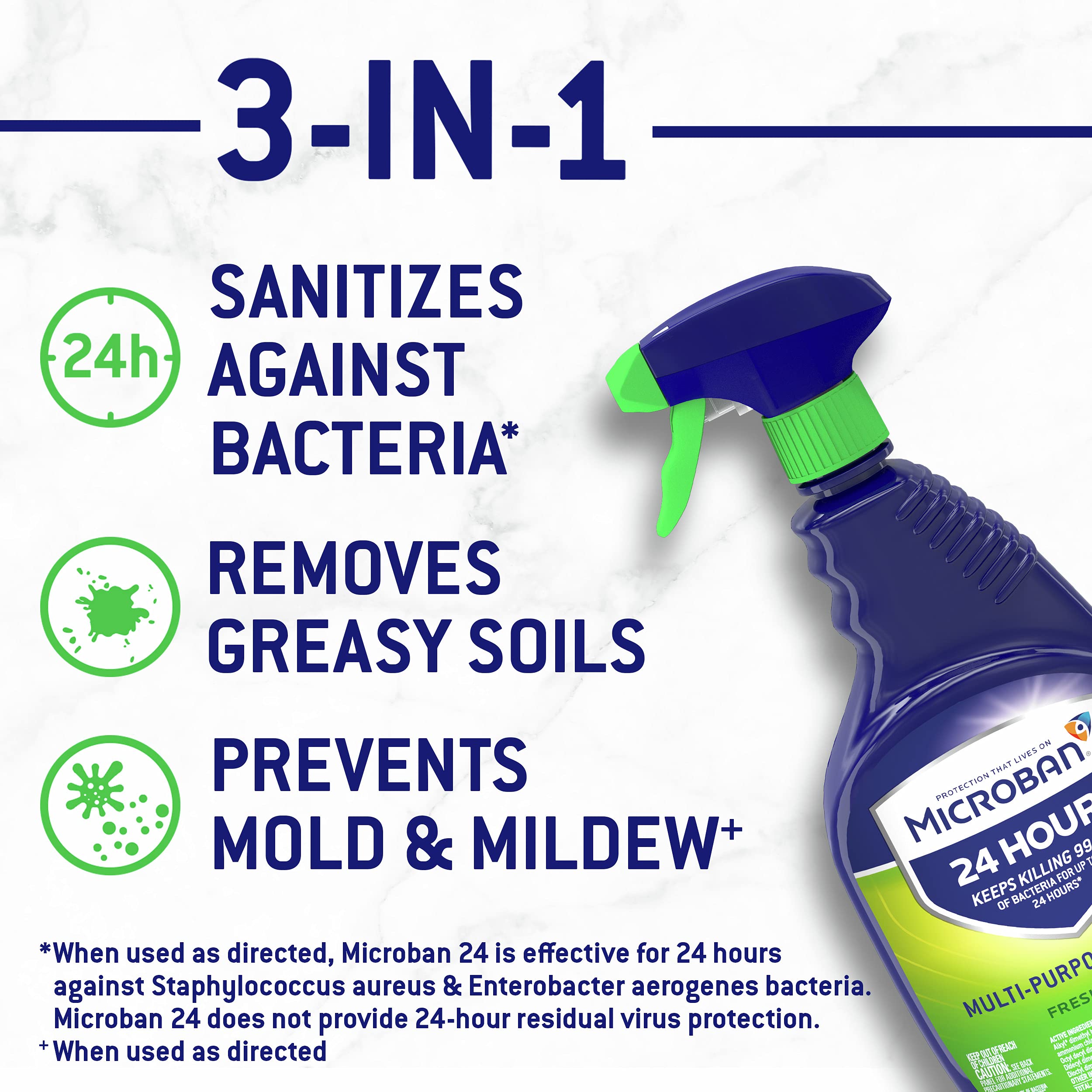 Microban Disinfectant Spray, 24 Hour Sanitizing and Antibacterial Spray