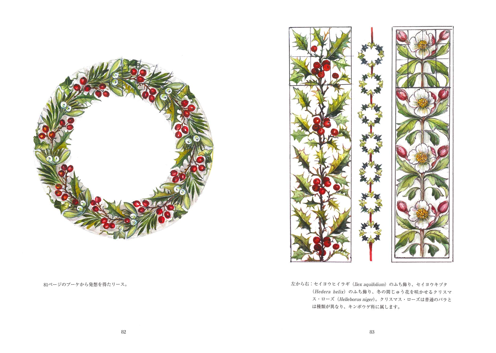 花と野草の図案集 ビルテ クーストラップ Koustrup Birthe Svanholm 裕子 笹山 配送料無料