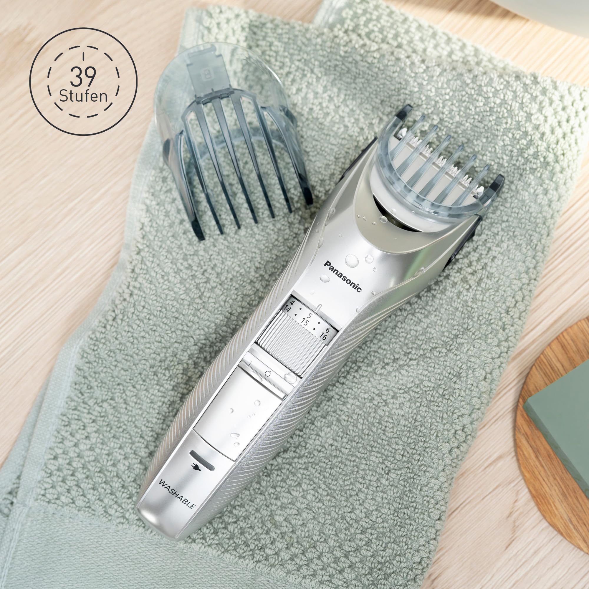 Panasonic Bart-/Haarschneider ER-GC71 mit 39 Längeneinstellungen, Bart-Trimmer für Herren, Styling & Pflege für Haare