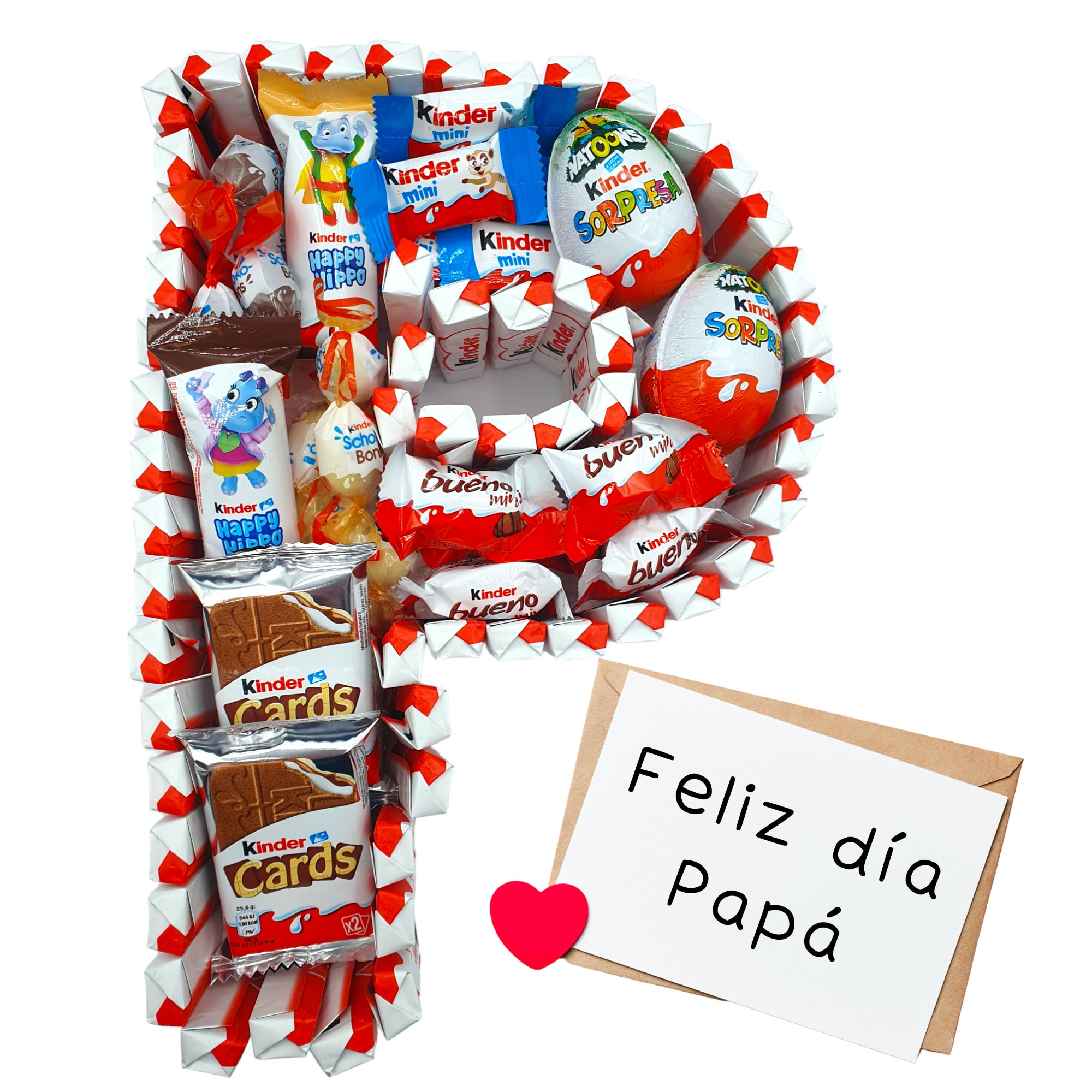 Tarta de Chocolate Kinder + Miniatures - Regalo Ideal para Día de la Madre, San Valentin, Cumpleaños... + de 80 Chocolates Kinder - Tarta de 20 cms [IAMI] — view 12