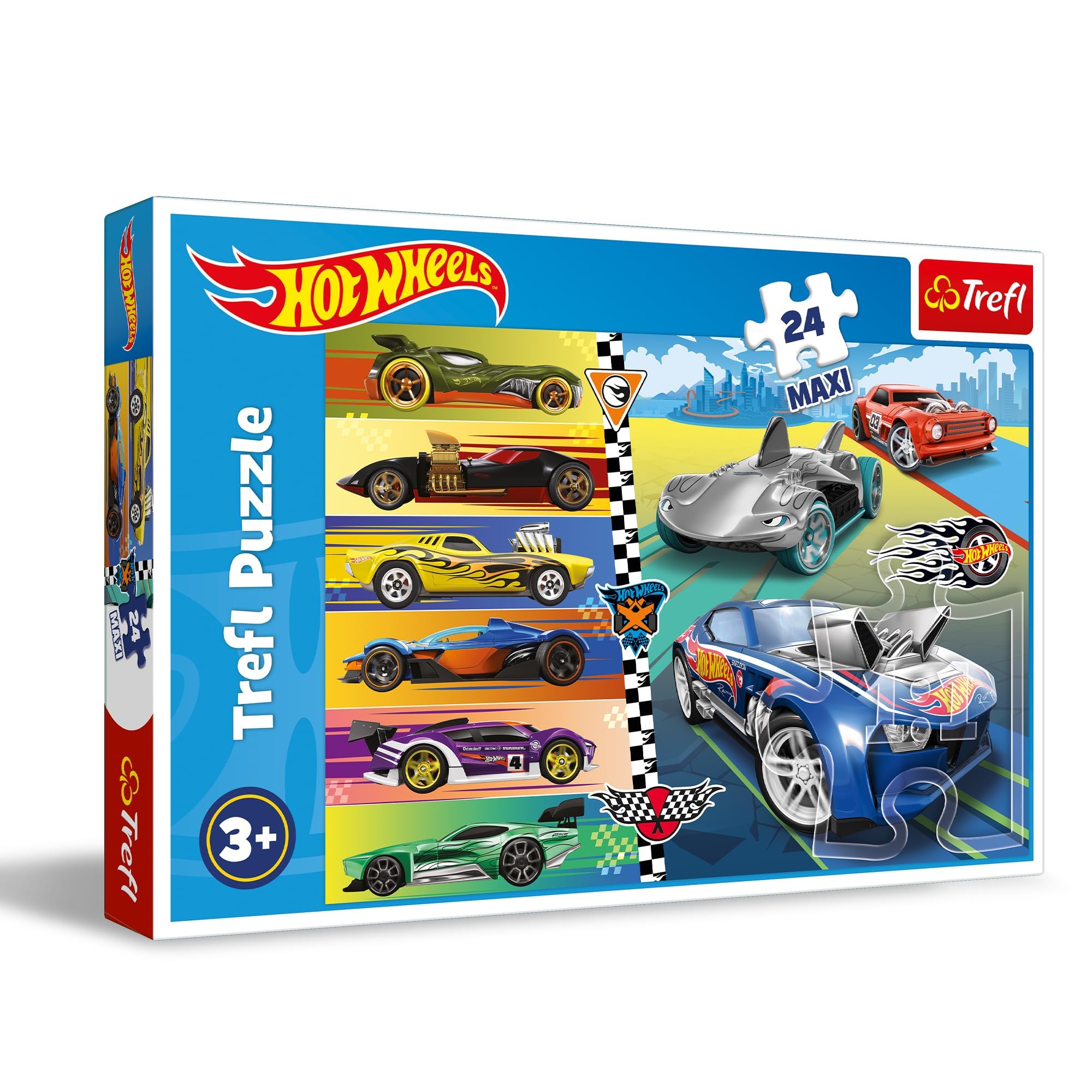 Trefl - Hot Wheels Fast - Puzzle 24 Maxi - 24 Large Elements