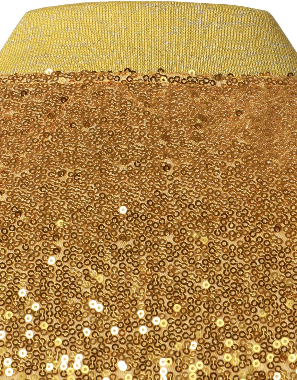 JOGAL Mens Sequins Nightclub Styles Zip up Varsity Baseball Bomber Jacket - Image 6