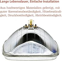 Vista 4 de Fokes H4656 Faro halógeno sellado de haz Super visión con luces altas y bajas （127mm cuadrados, 165mm）, #H4656