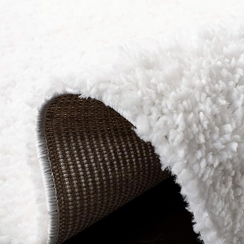 Miniatura 6 de Safavieh August Shag Collection AUG900A - Alfombra moderna o contemporánea de peluche, 10 pies x 14 pies, Polipropileno, Blanco