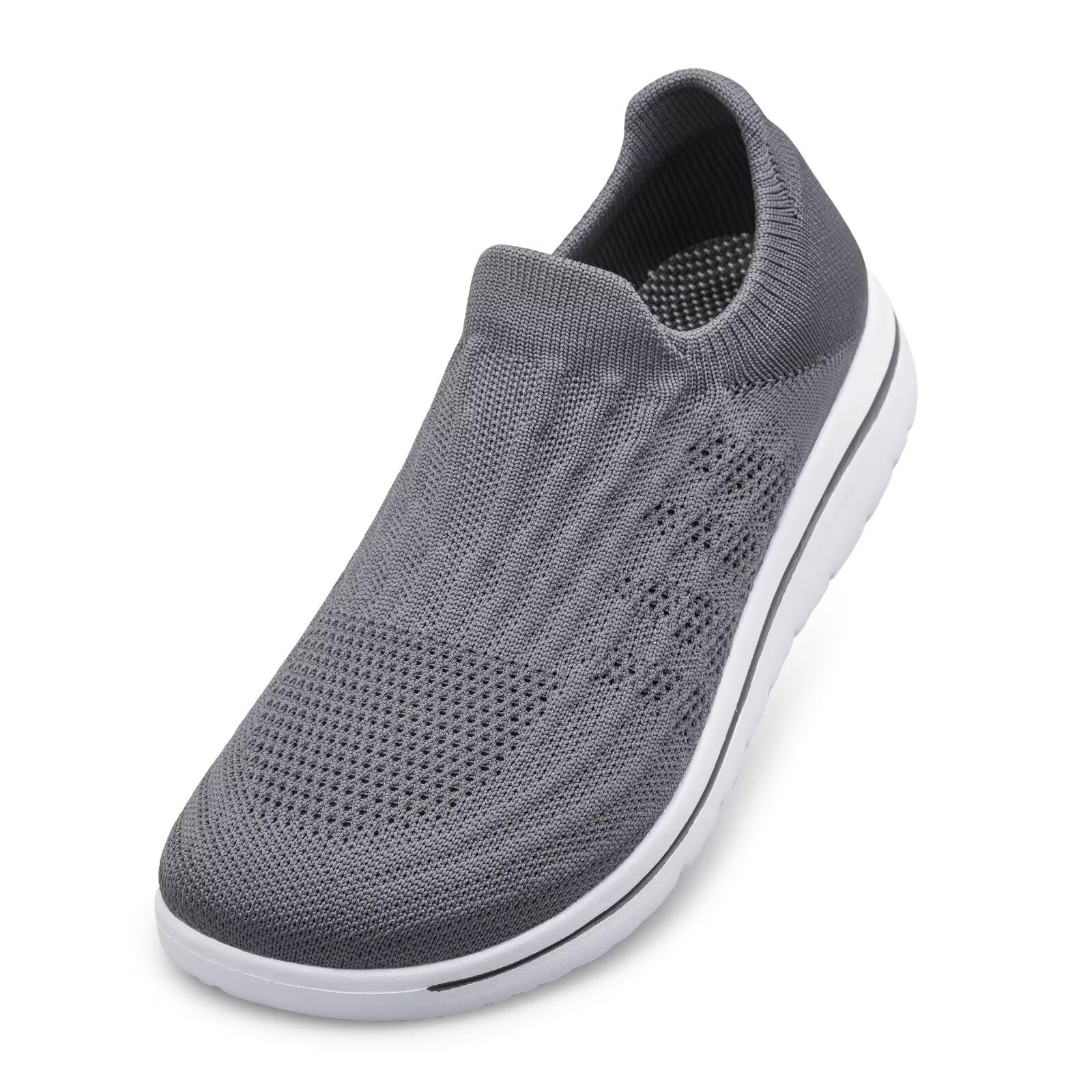 UUYOUNI Shoes Men Barefoot Wide Toe Sneakers Casual Flat Pull-on Mesh Lightweight Breathable Comfy