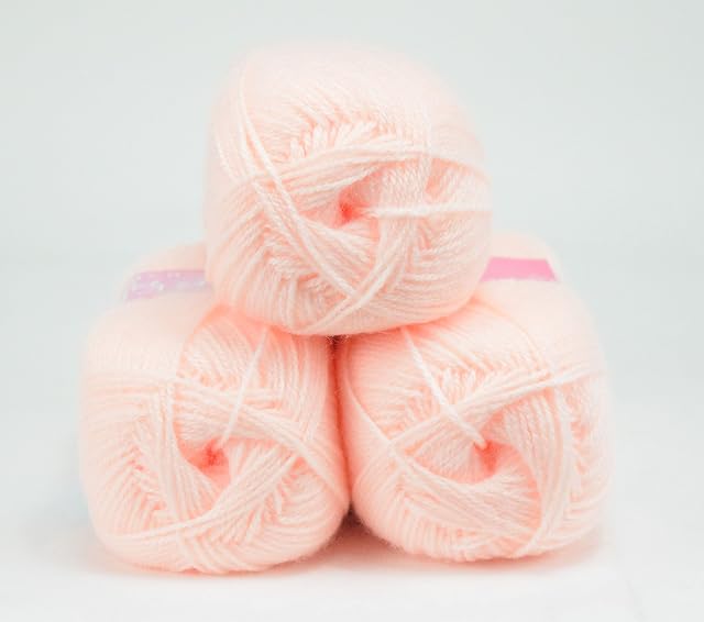 Love2Sleep PREMIER VALUE BABY DOUBLE KNIT YARN WOOL ACRYLIC 3 PACK (3 X 100G) - PEACH