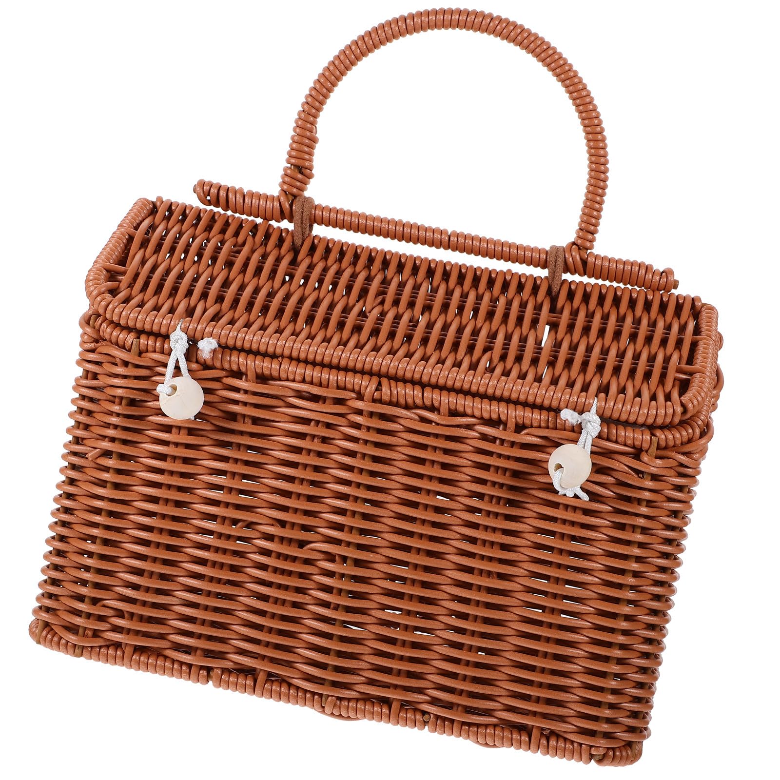 Sac tissé pour femmes marron en PP pour petits objets - 8