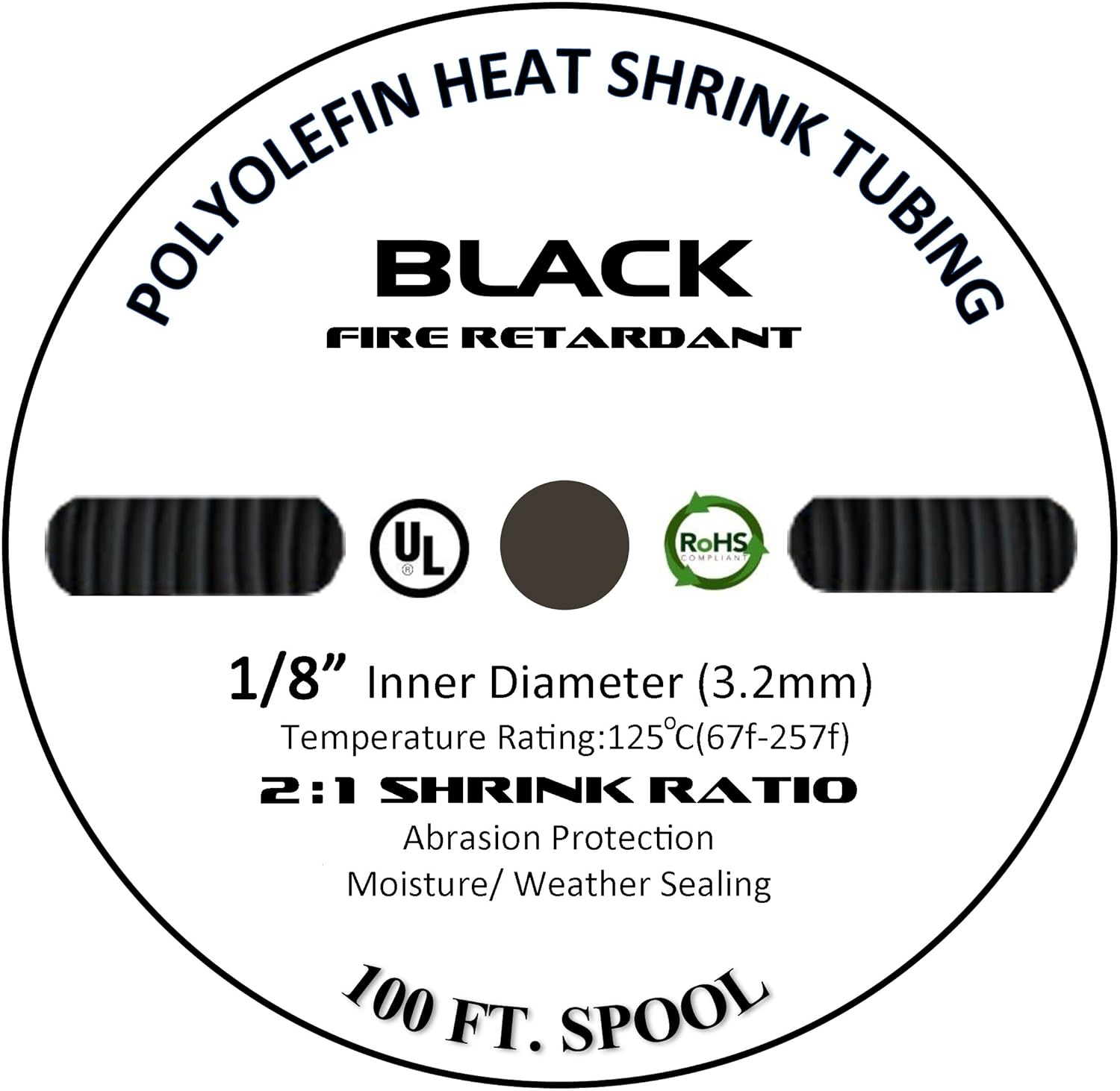 100 FT 3/4" 19mm Polyolefin Red Heat Shrink Tubing 2:1 Ratio